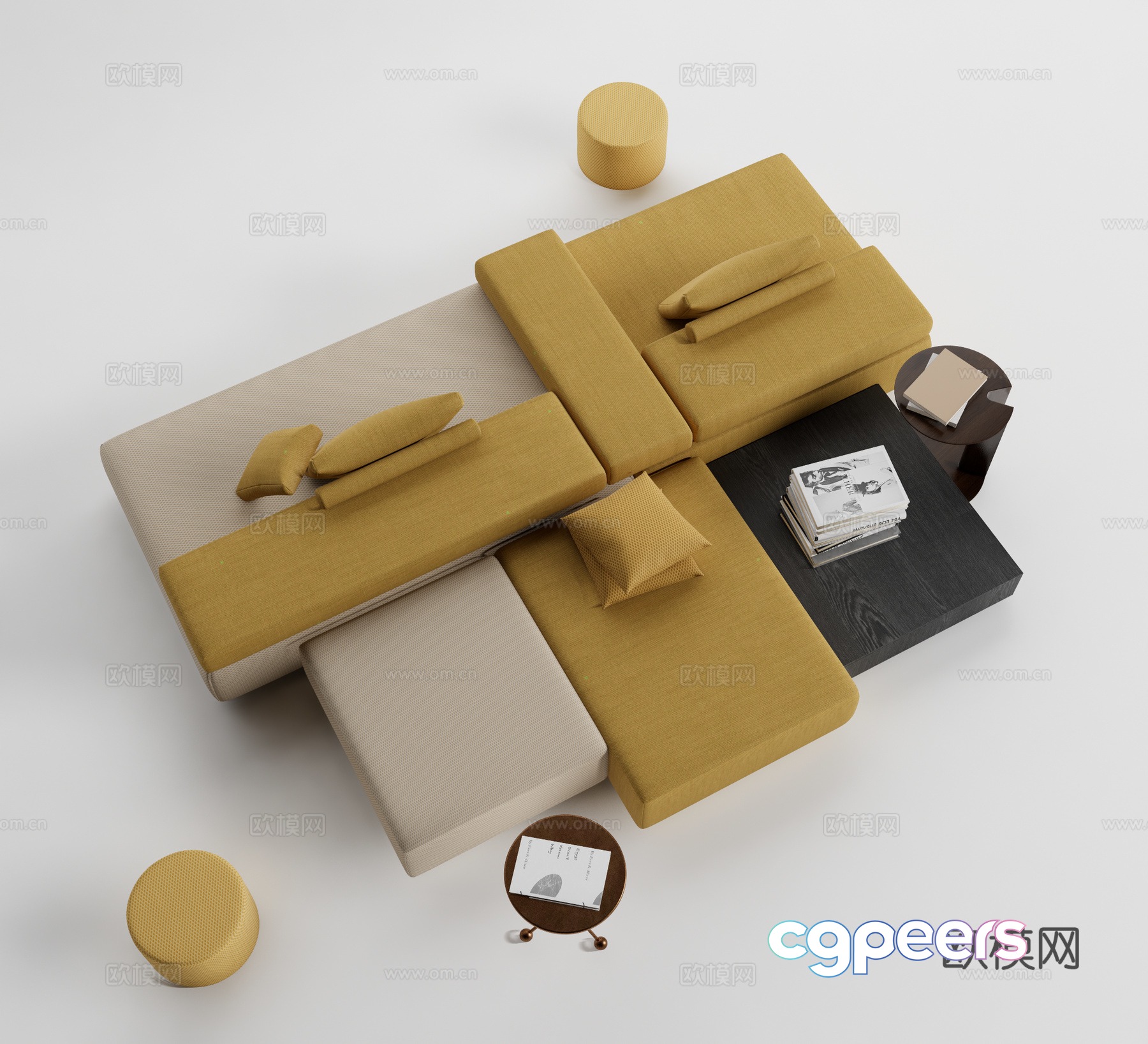 Modern sofa combination Office sofa combination 3d model Modern sofa combination Office sofa combination 3d model