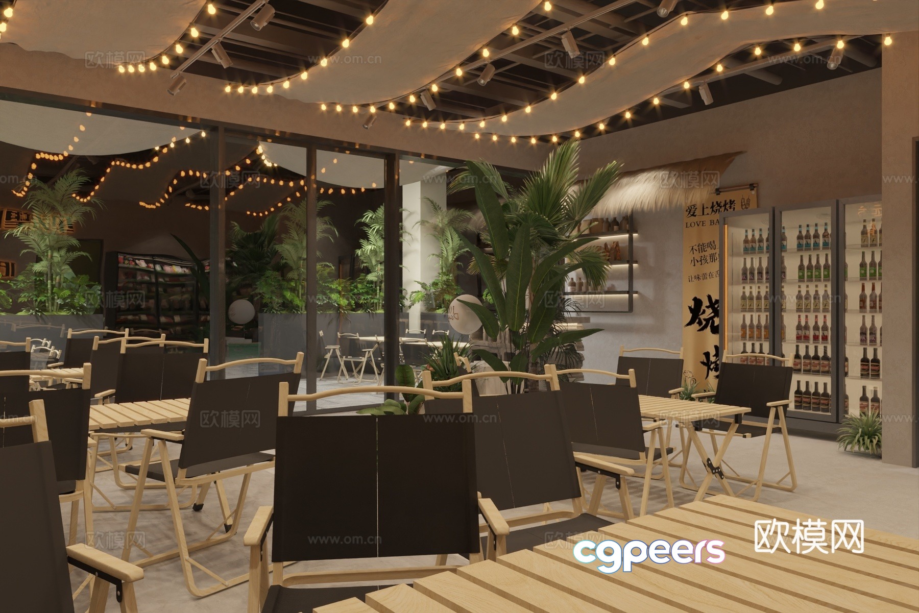 BBQ restaurant 3d model BBQ restaurant 3d model