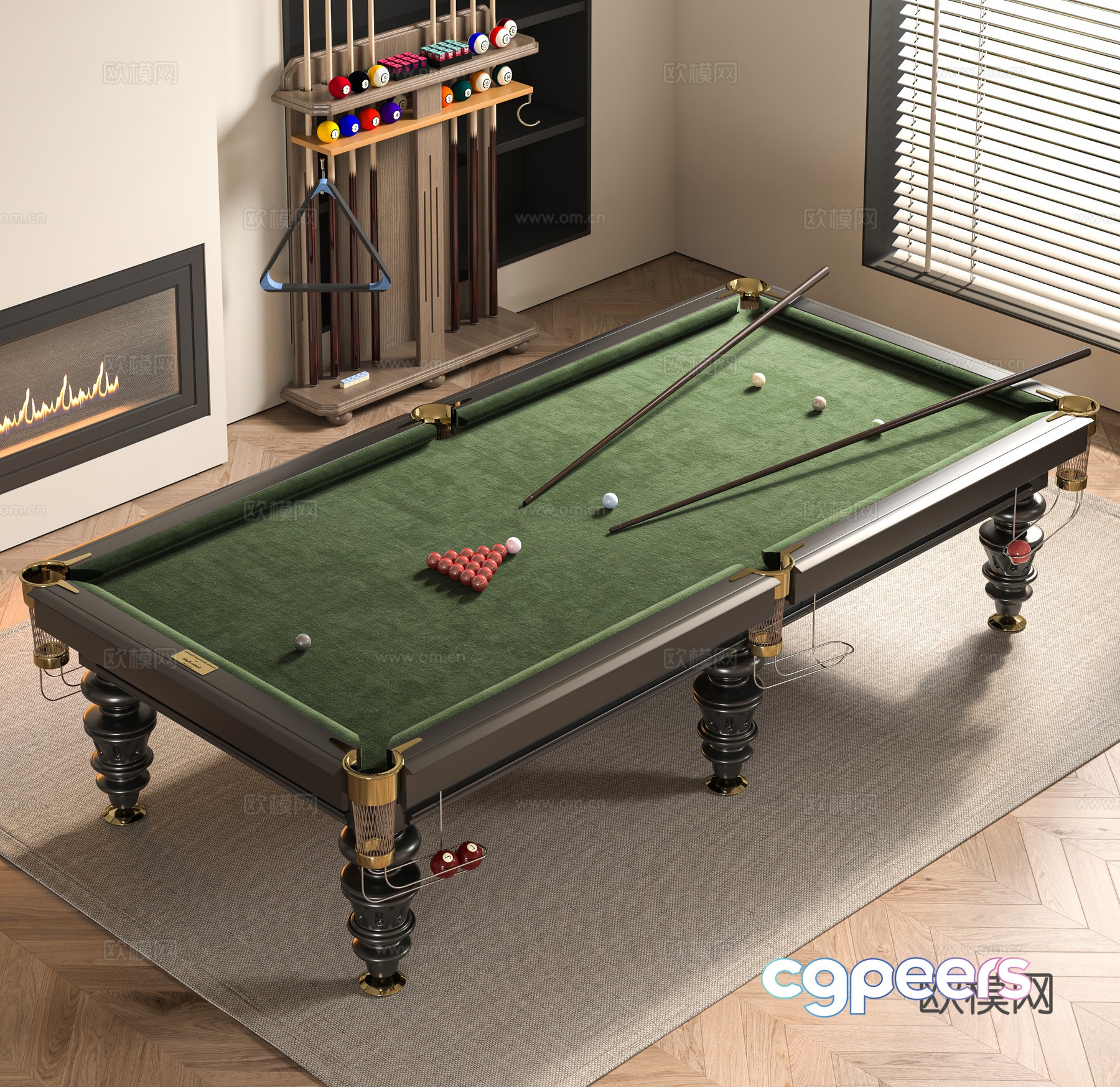Modern billiard table 3d model Modern billiard table 3d model