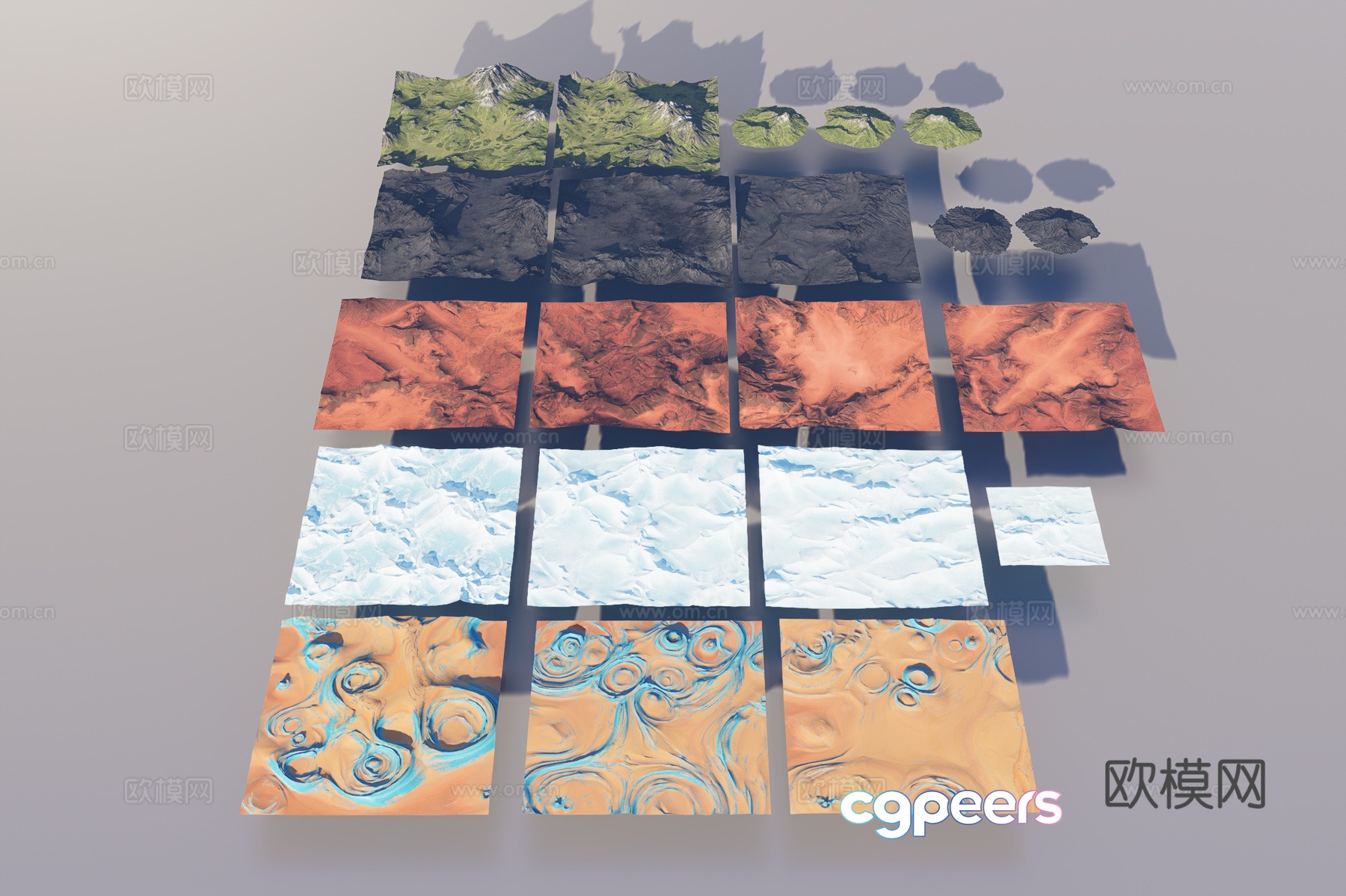 Terrain collection 3d model Terrain collection 3d model