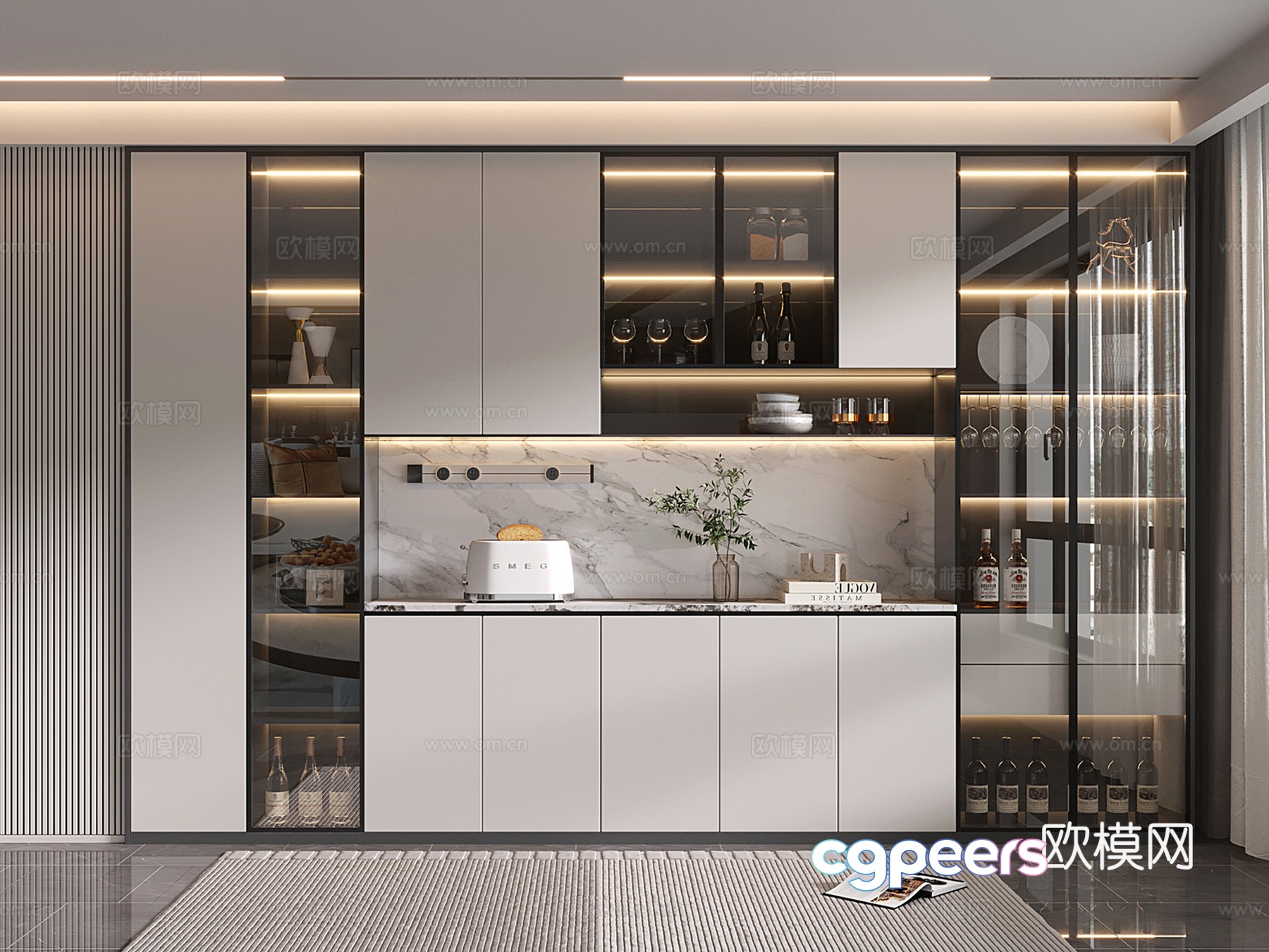 Modern wine cabinet side wine cabinet 3d model Modern wine cabinet side wine cabinet 3d model