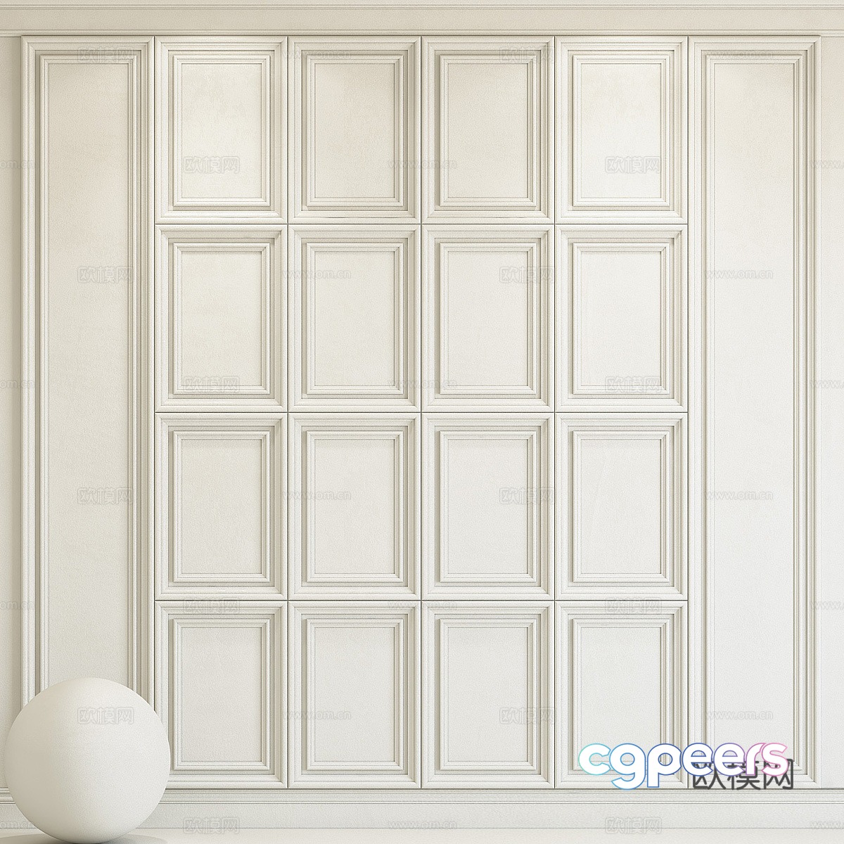 French wall panel 3d model French wall panel 3d model