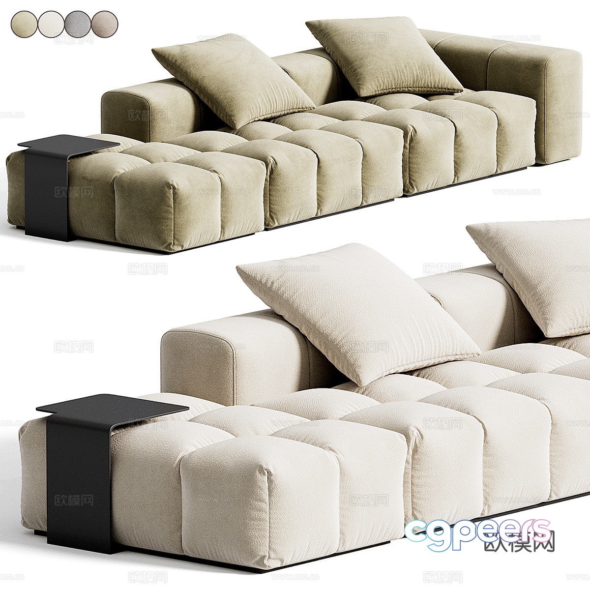 Modern Italian fabric casual sofa 3d model Modern Italian fabric casual sofa 3d model