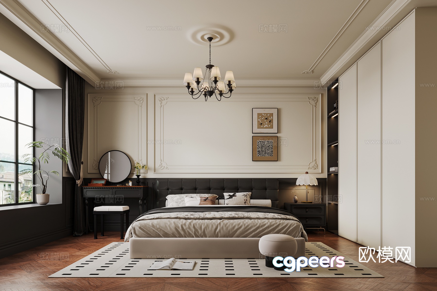 French medieval bedroom 3d model French medieval bedroom 3d model