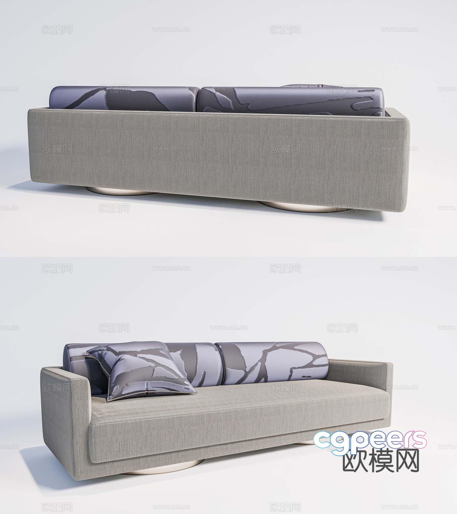 Modern sofa multi-person sofa straight sofa pillow sofa 3D model Modern sofa multi-person sofa straight sofa pillow sofa 3D model