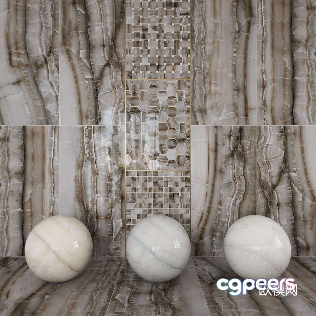 Rock slab marble PU stone 3d model Rock slab marble PU stone 3d model