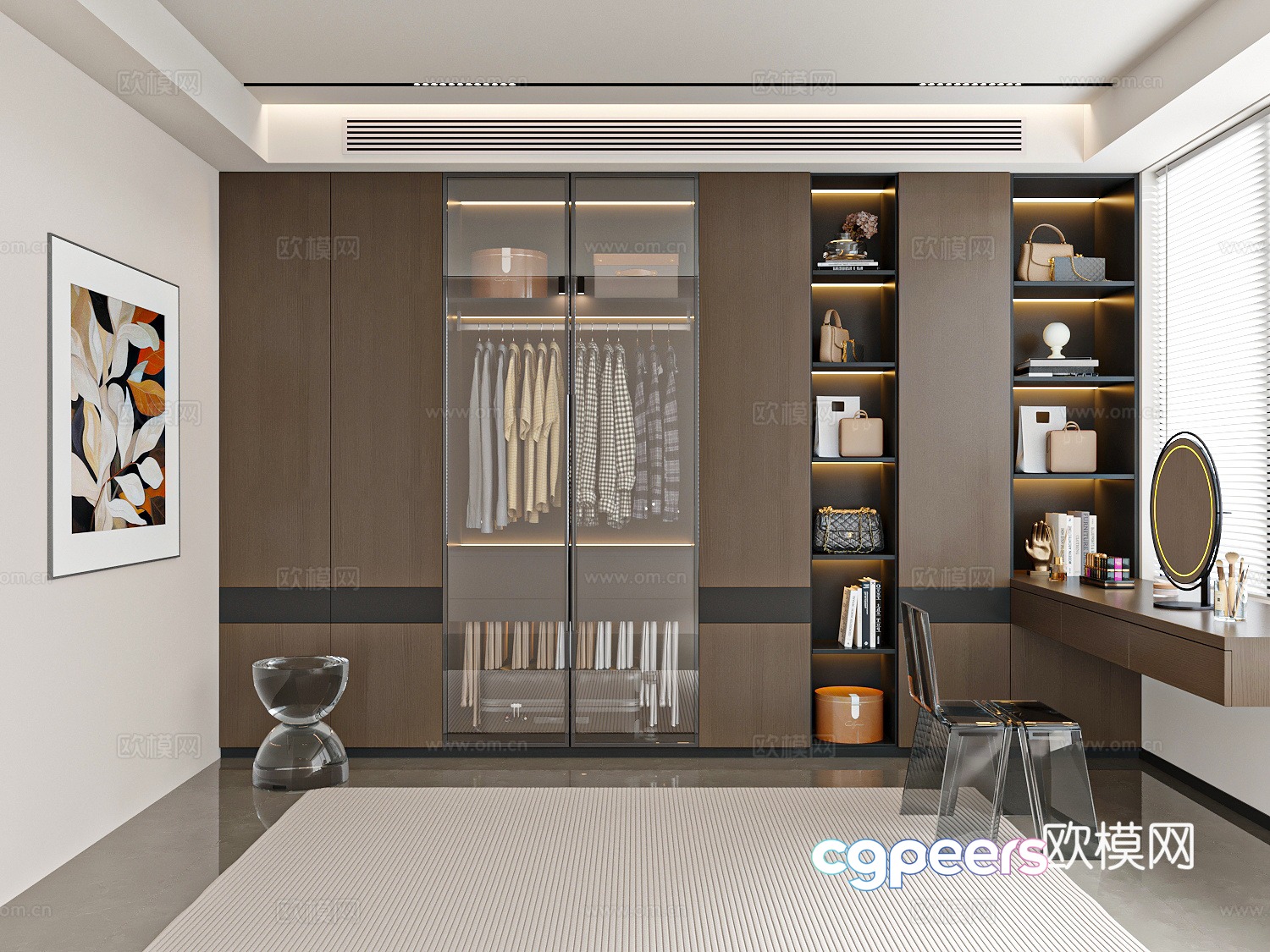 Modern Italian cloakroom 3d model Modern Italian cloakroom 3d model
