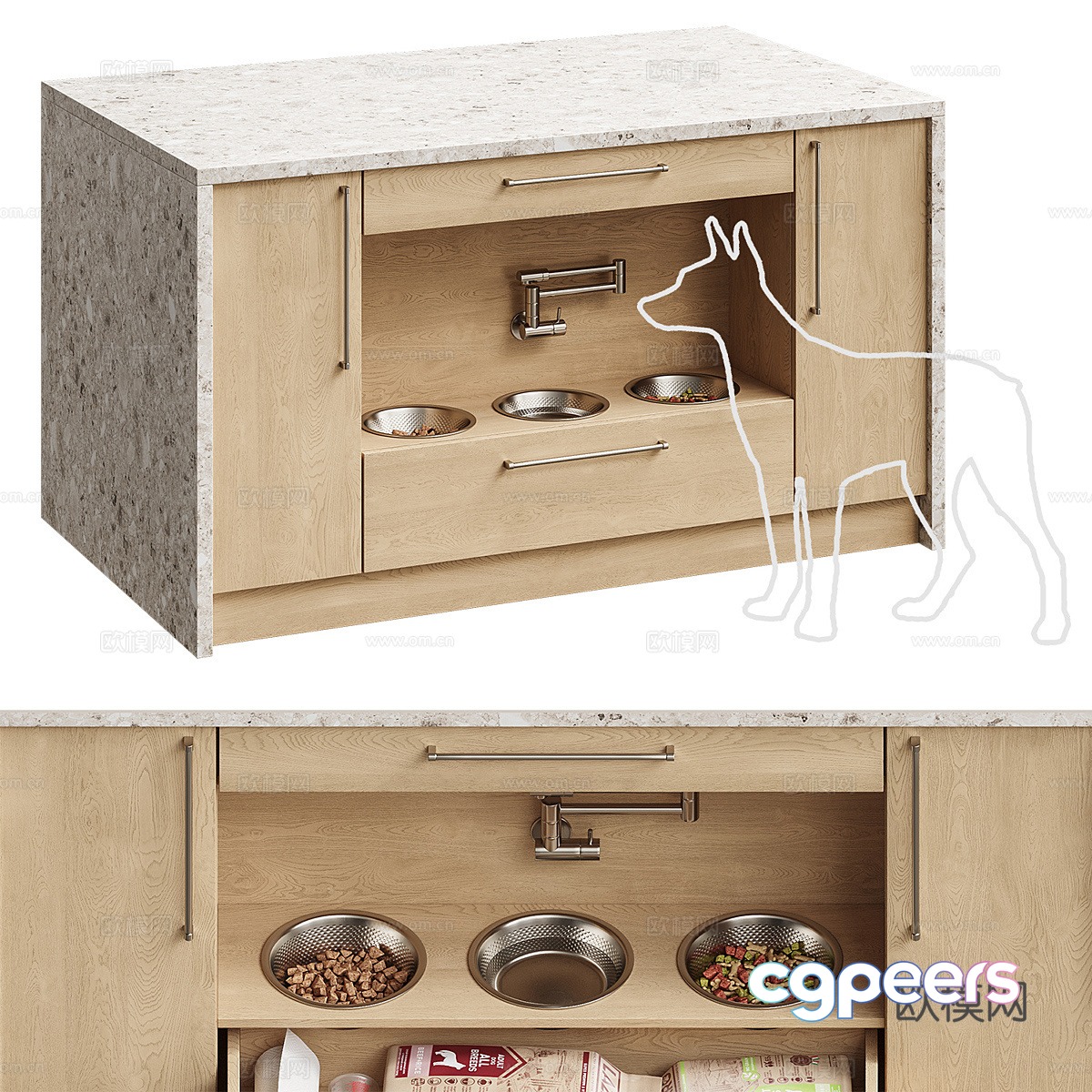 Pet feeder 3d model Pet feeder 3d model
