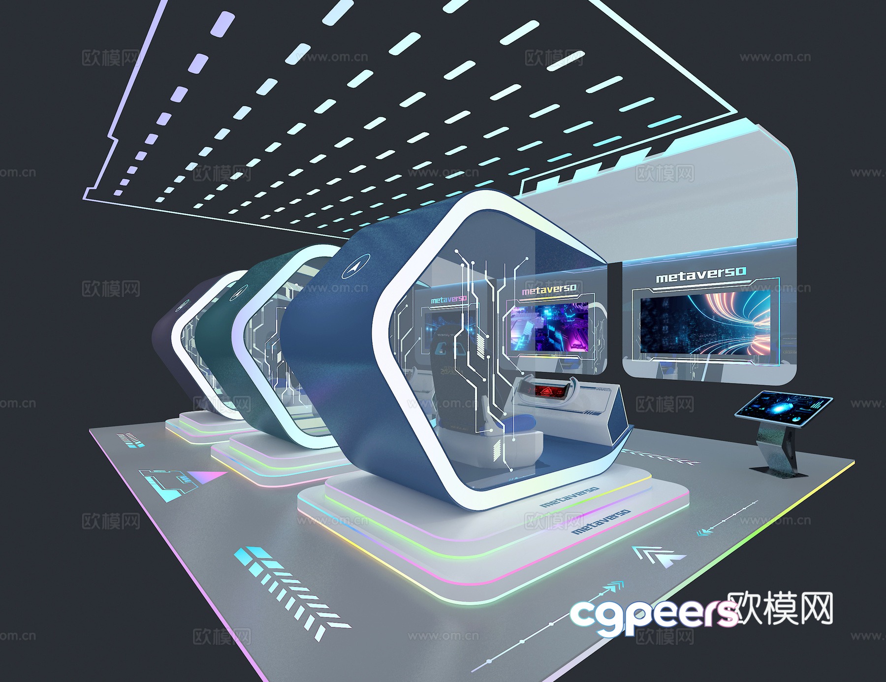 Virtual experience booth 3D model Virtual experience booth 3D model