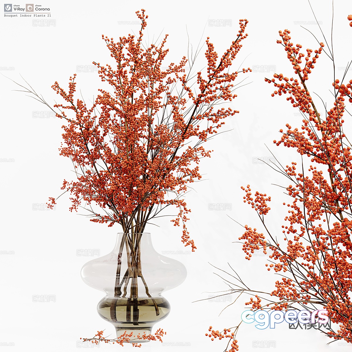 New Chinese vase flower art 3D model New Chinese vase flower art 3D model