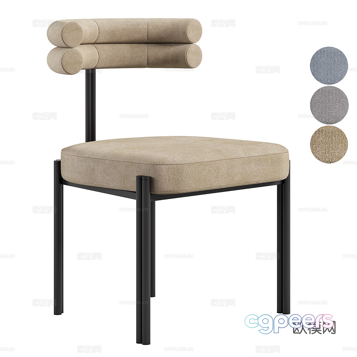 Modern Aucelin dining chair 3d model Modern Aucelin dining chair 3d model