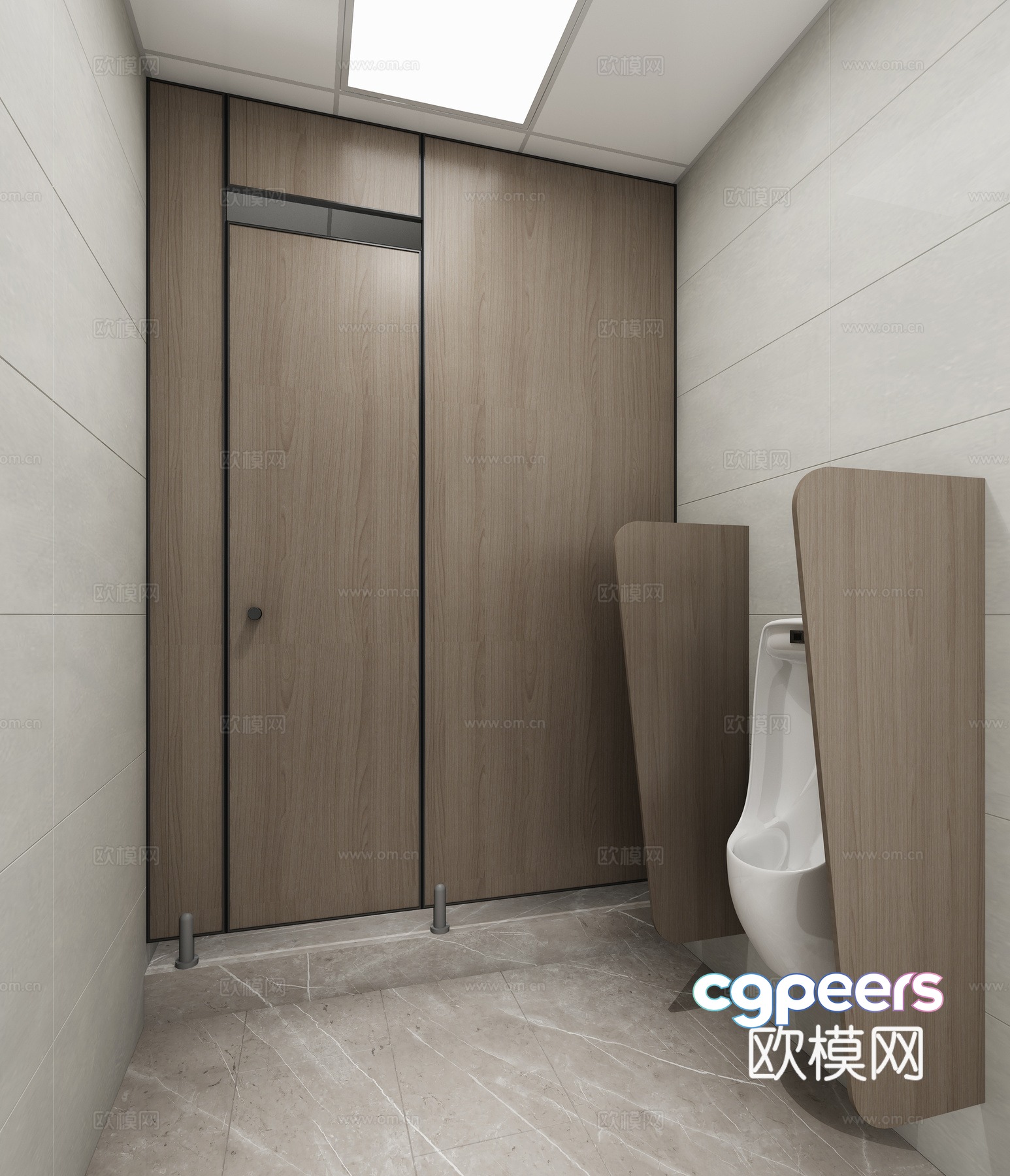 Modern public bathroom 3d model Modern public bathroom 3d model
