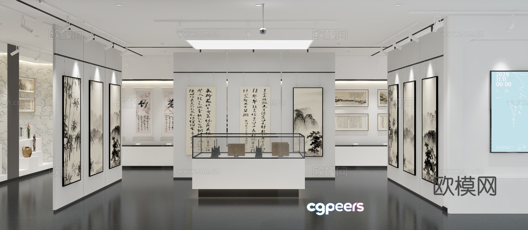 Modern art exhibition 3D model Modern art exhibition 3D model