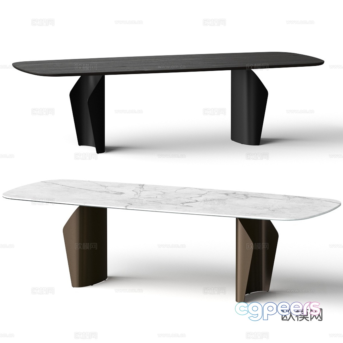 Modern Italian minimalist Bonaldo Flame dining table 3d model Modern Italian minimalist Bonaldo Flame dining table 3d model