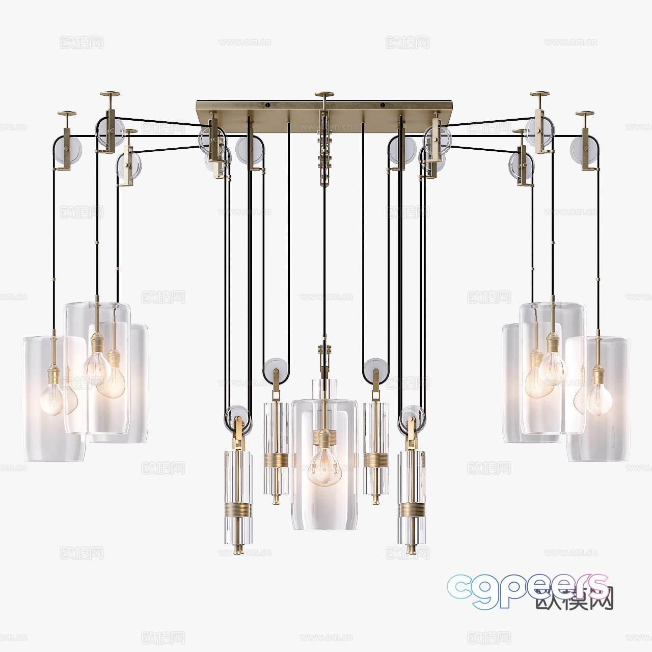Modern light luxury decorative chandeliers 3d model Modern light luxury decorative chandeliers 3d model
