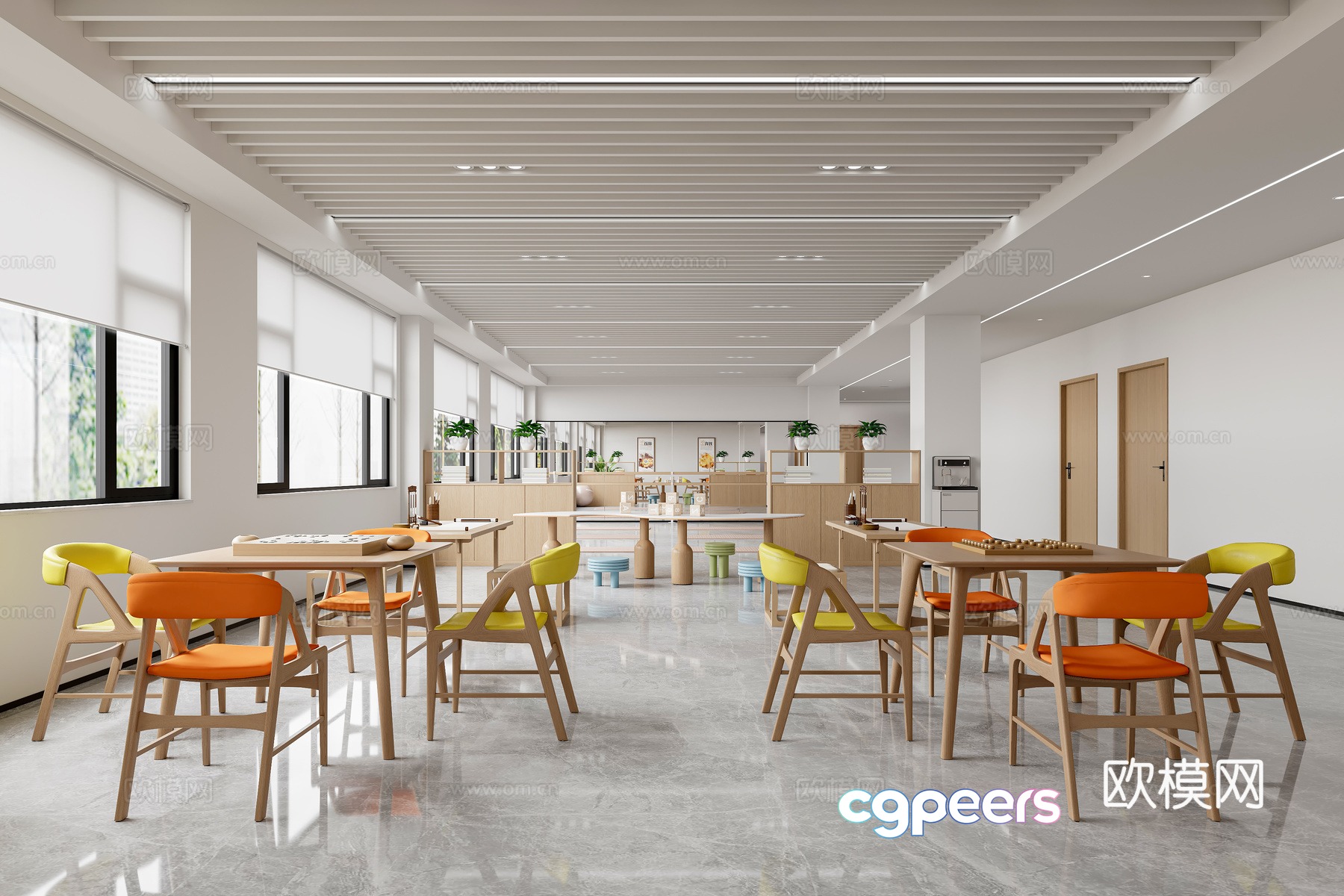 Modern Community Activity Center 3D Model Modern Community Activity Center 3D Model