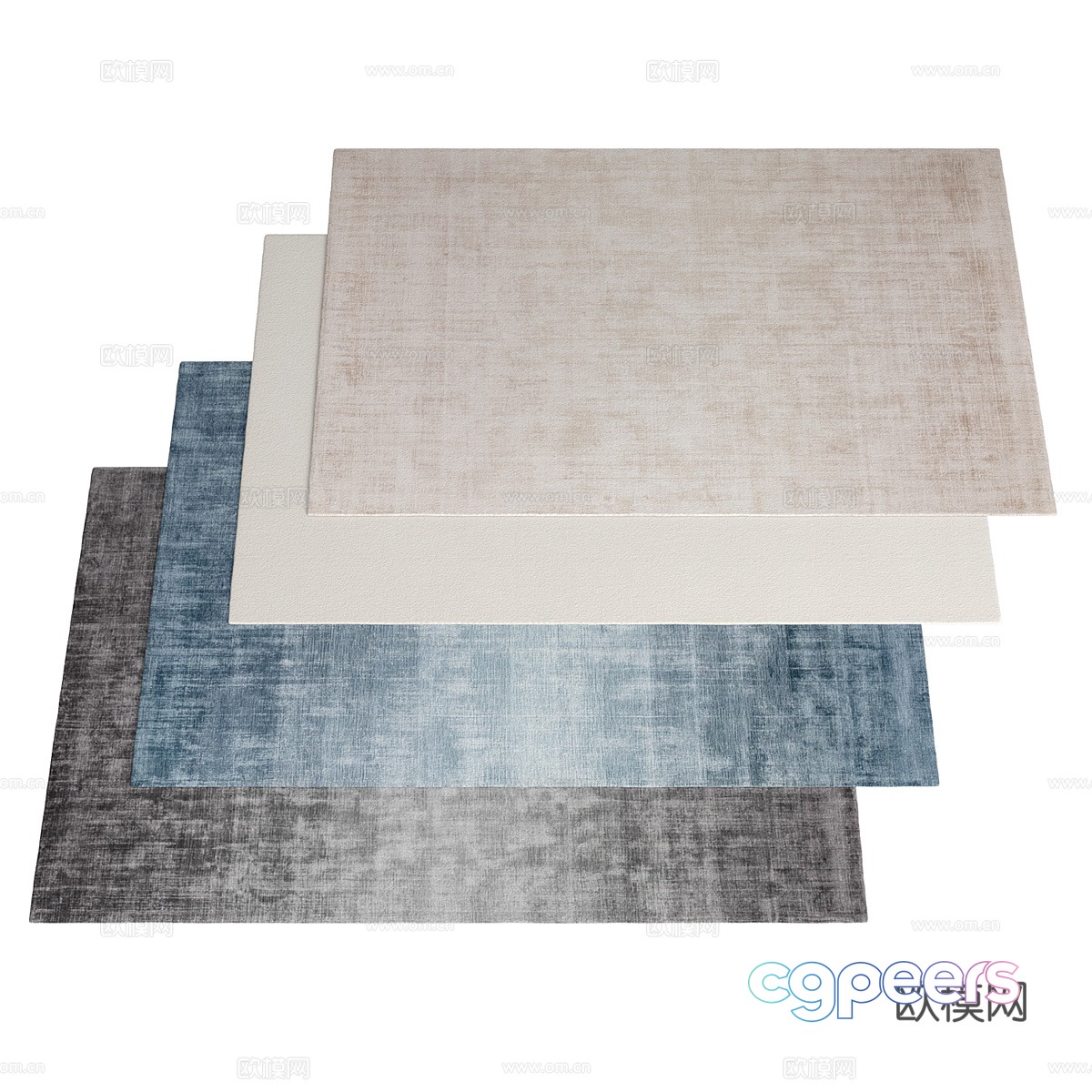 New Chinese style fabric carpet 3D model New Chinese style fabric carpet 3D model