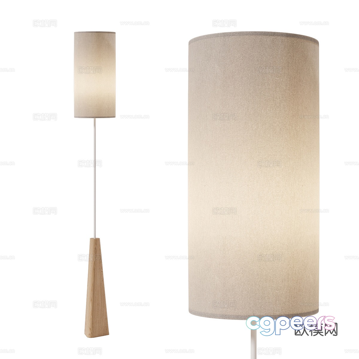 New Chinese Nestwood floor lamp 3D model New Chinese Nestwood floor lamp 3D model