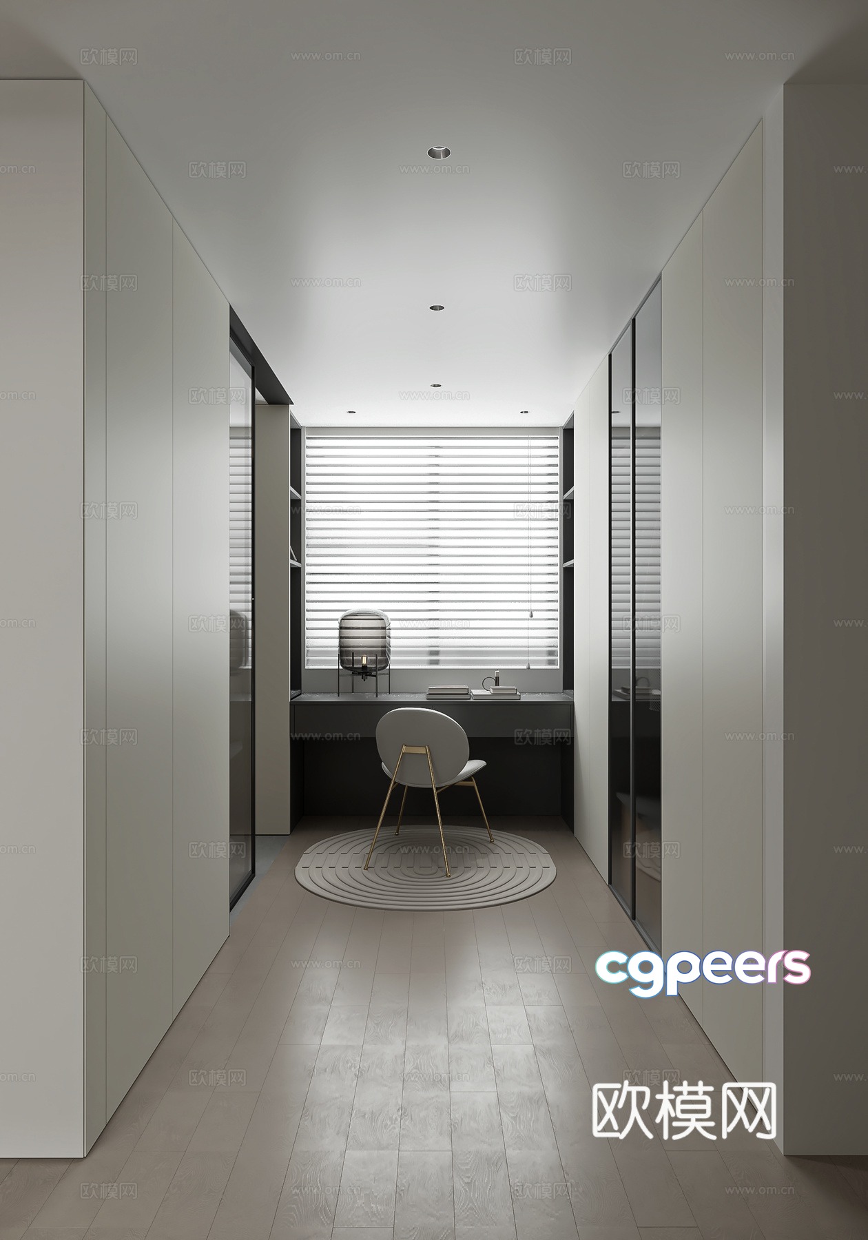 Modern minimalist cloakroom 3d model Modern minimalist cloakroom 3d model