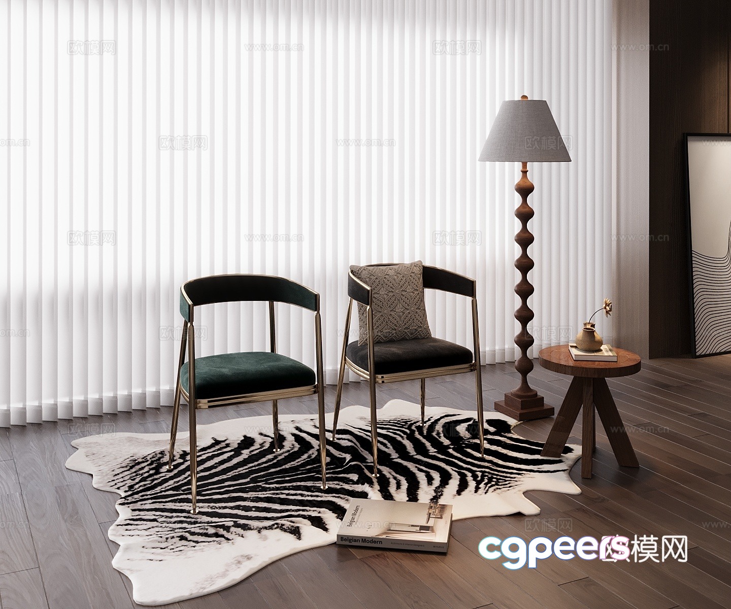 Light luxury single chair 3D model Light luxury single chair 3D model
