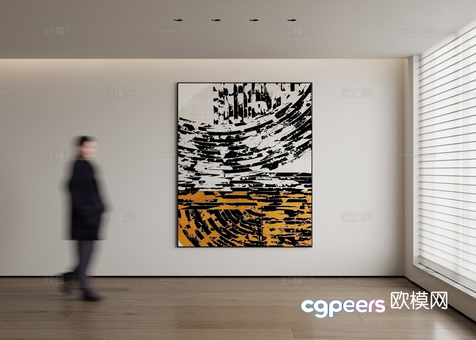 Modern decorative painting 3d model Modern decorative painting 3d model