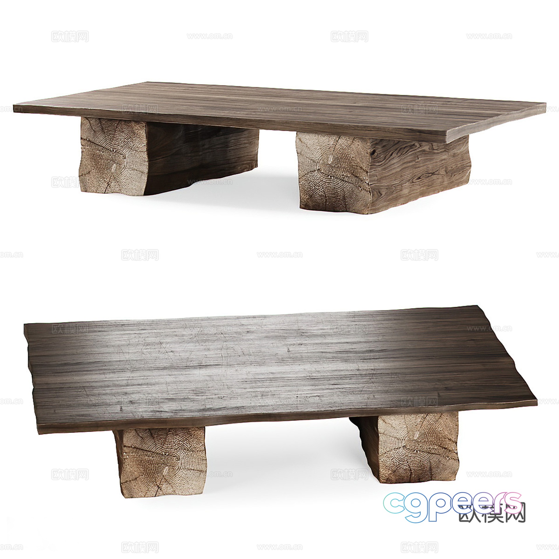 Log-Wind Tea Table Coffee Table 3D Model Log-Wind Tea Table Coffee Table 3D Model