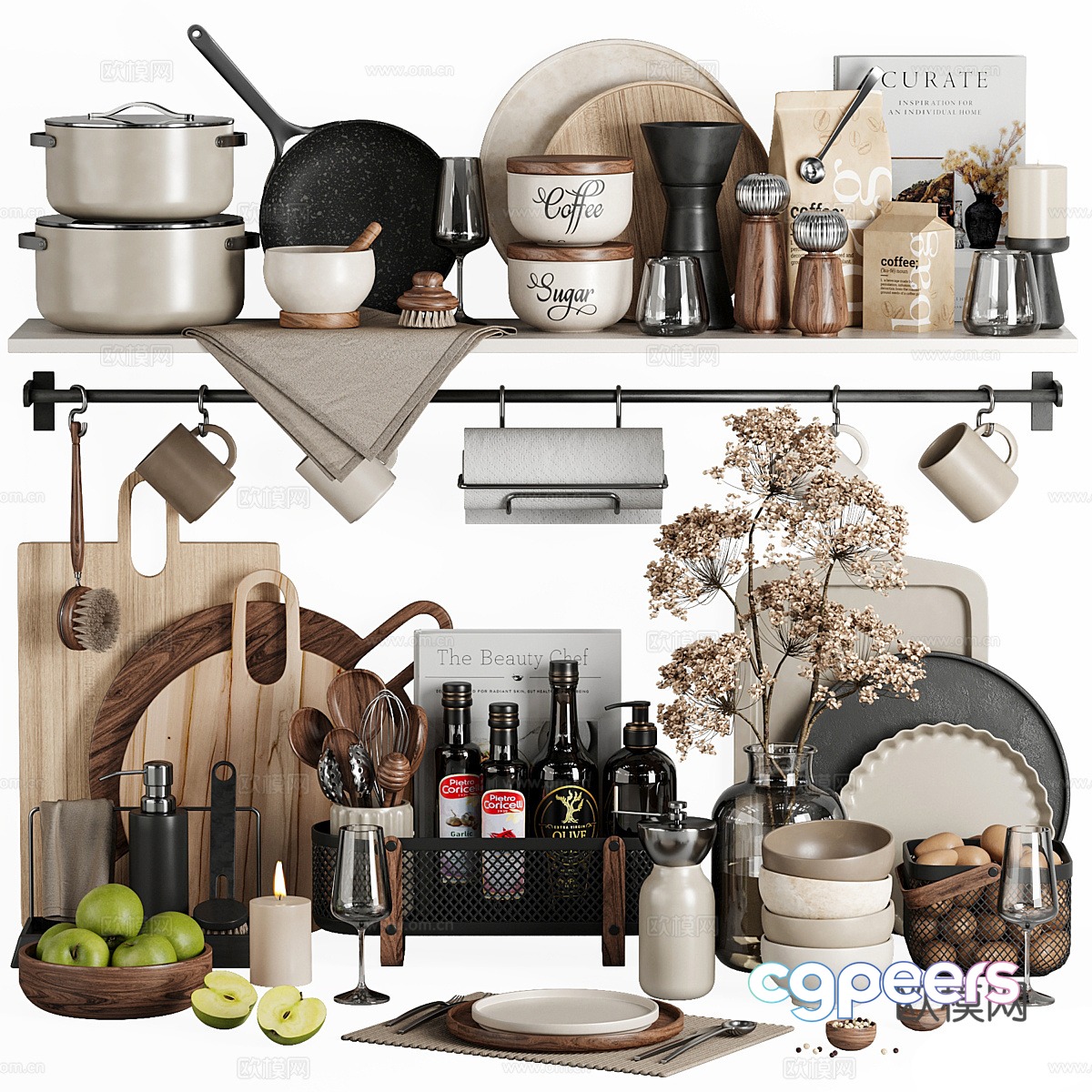 New Chinese kitchen appliances 3D model New Chinese kitchen appliances 3D model