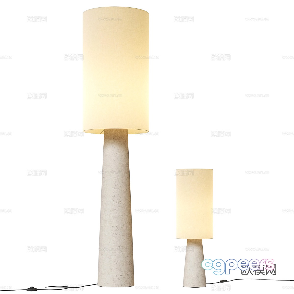 New Chinese style floor lamp 3D model New Chinese style floor lamp 3D model