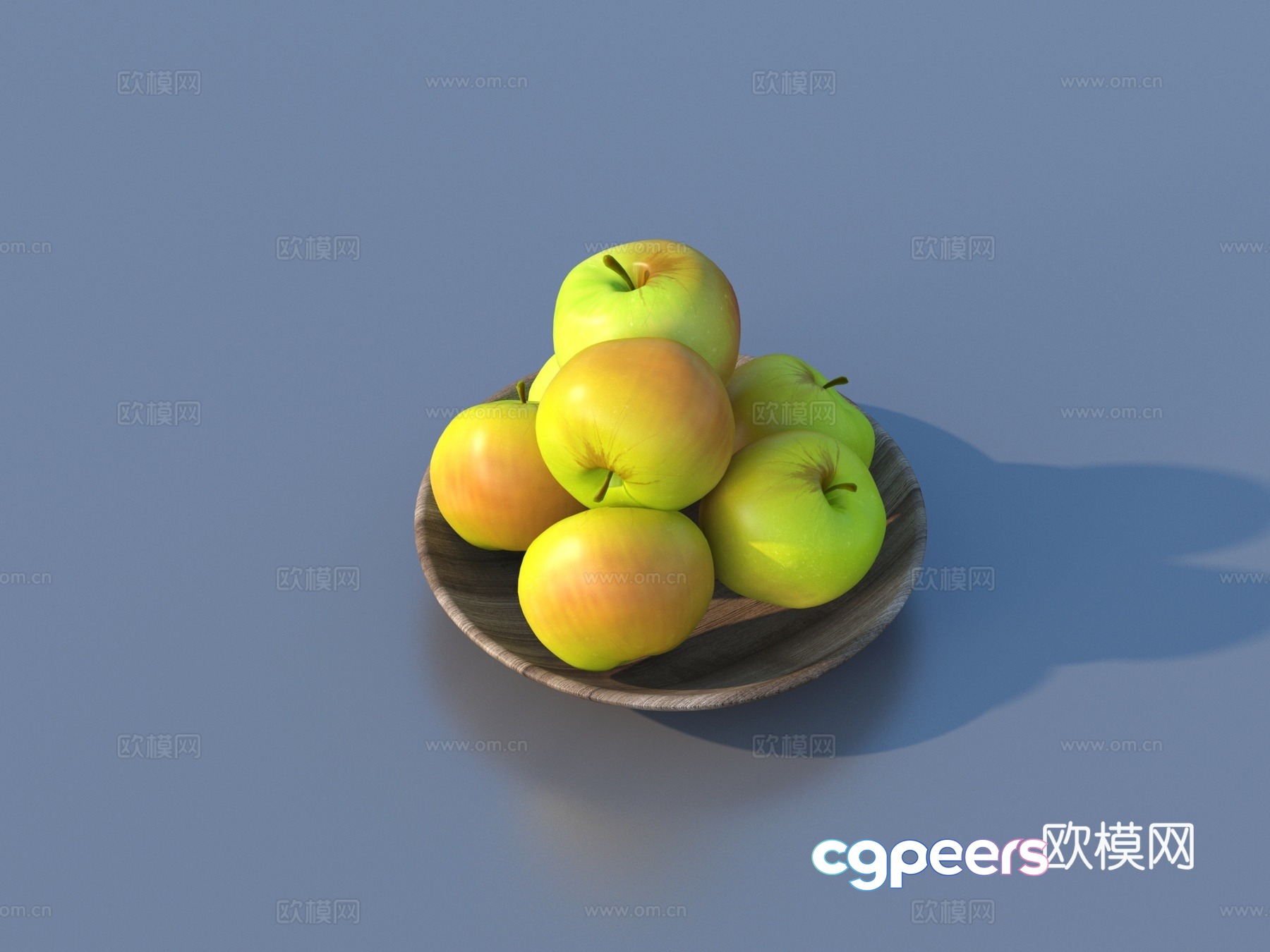 Apple fruit dish 3d model Apple fruit dish 3d model