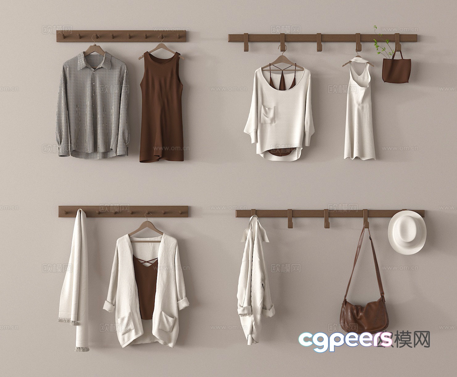 Hook Clothes Hanging 3D Model Hook Clothes Hanging 3D Model