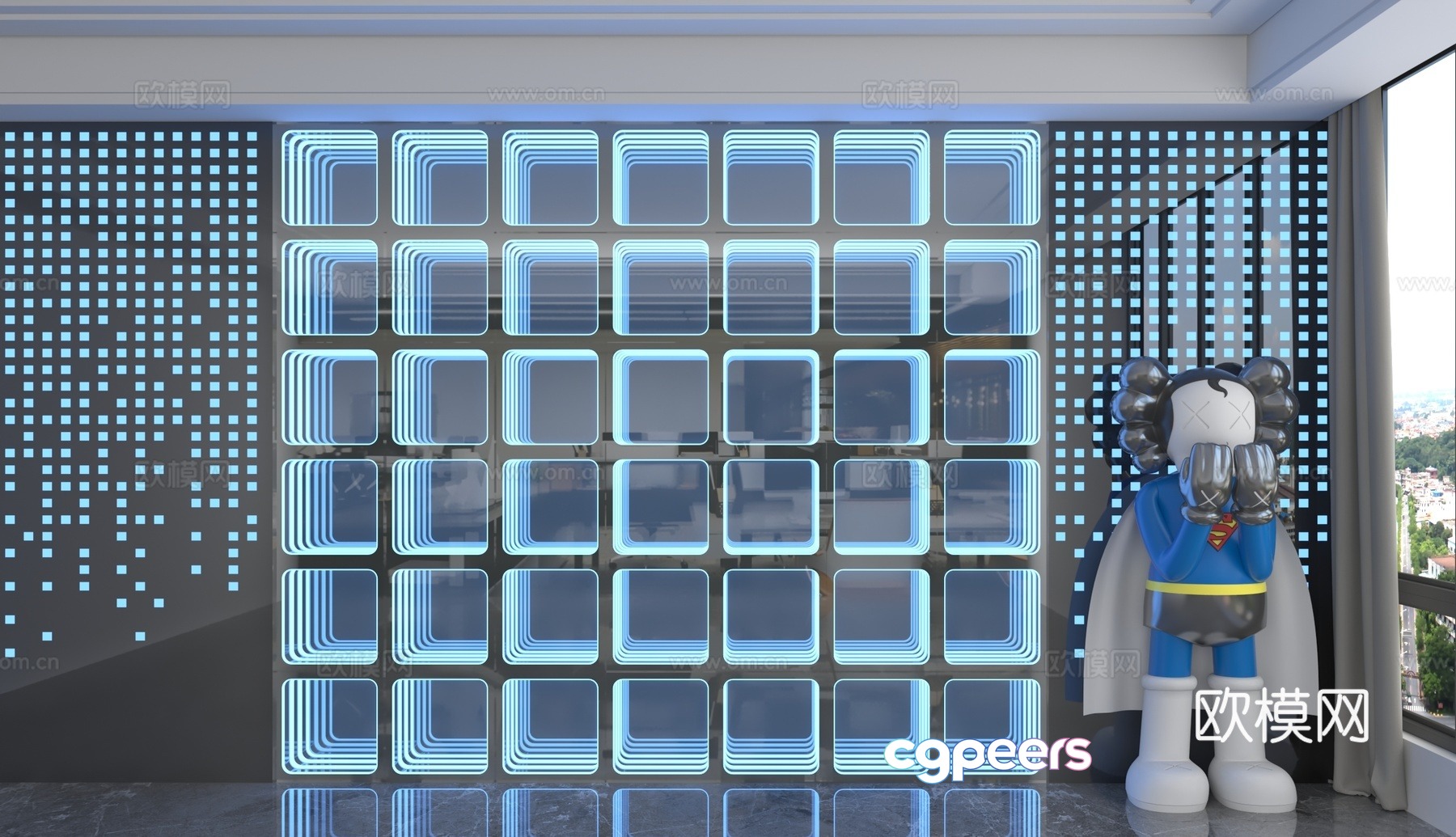 Modern background wall 3d model Modern background wall 3d model