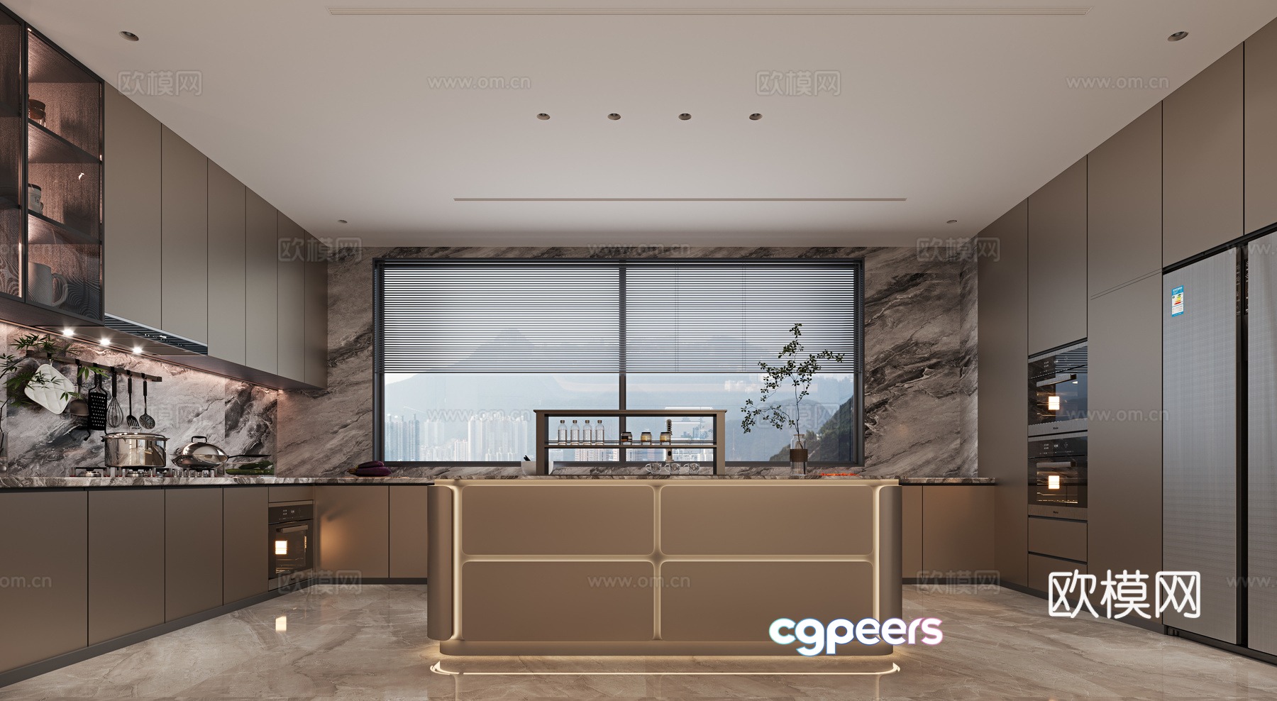 Modern kitchen 3d model Modern kitchen 3d model