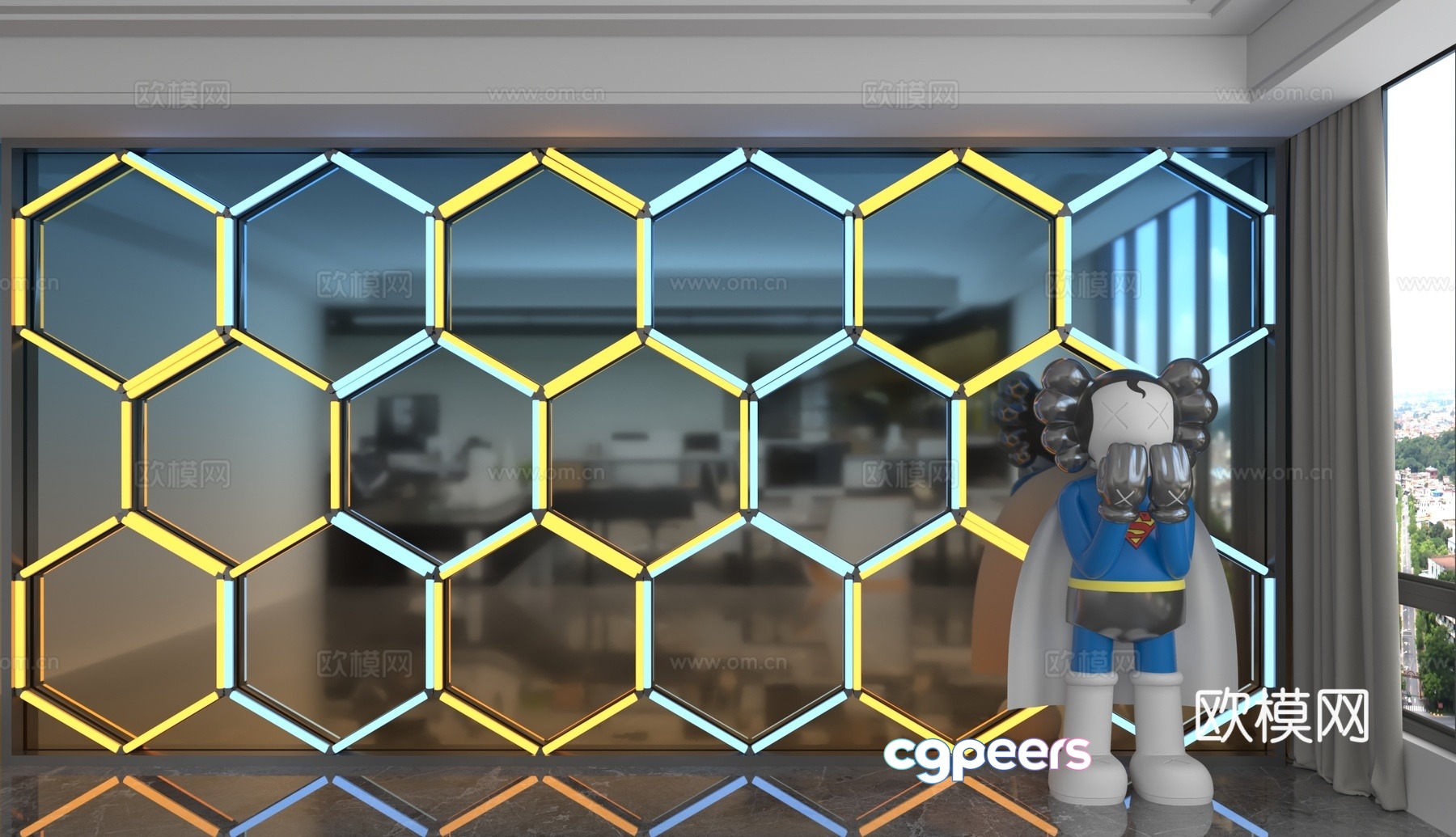 Modern background wall 3d model Modern background wall 3d model