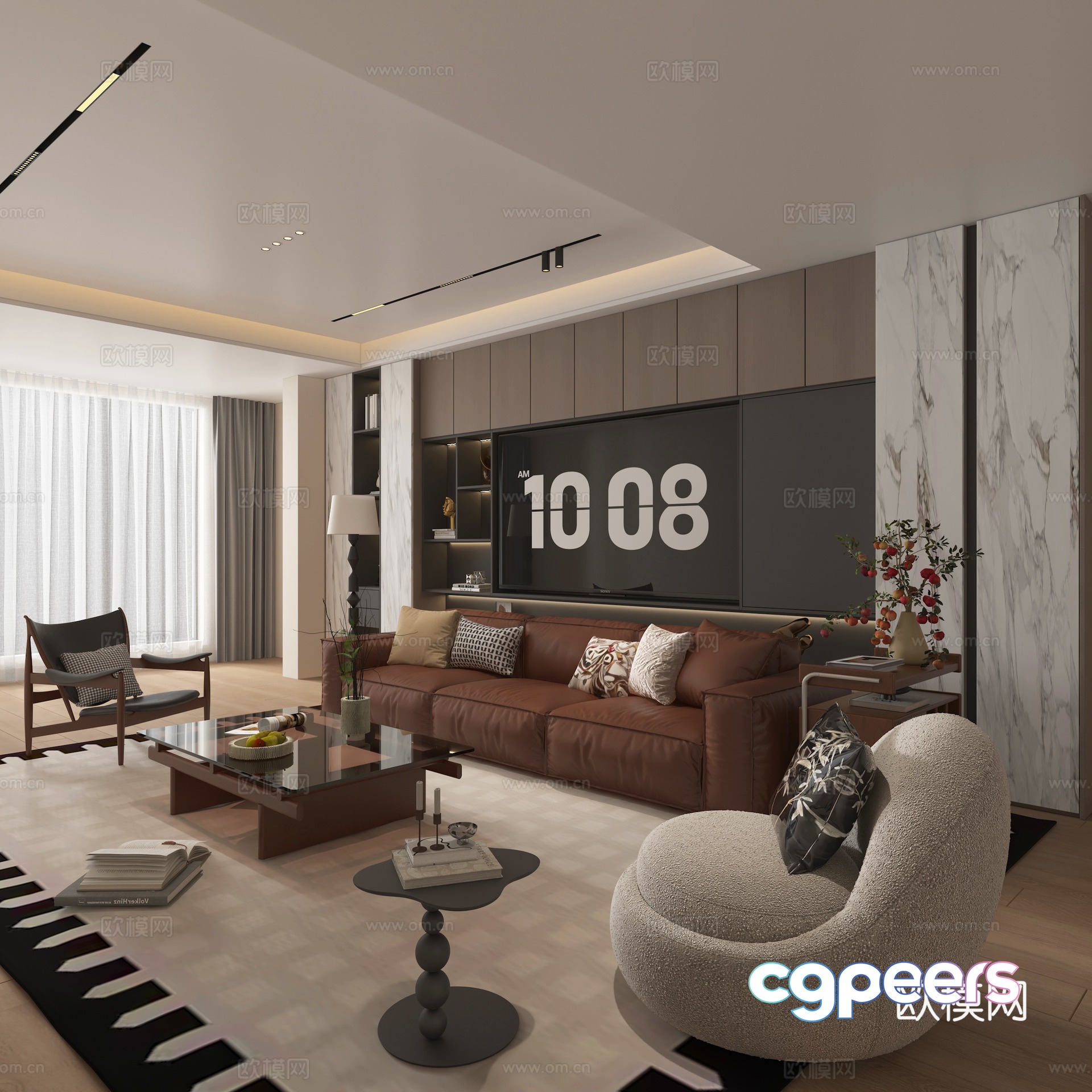 Modern living room 3d model Modern living room 3d model