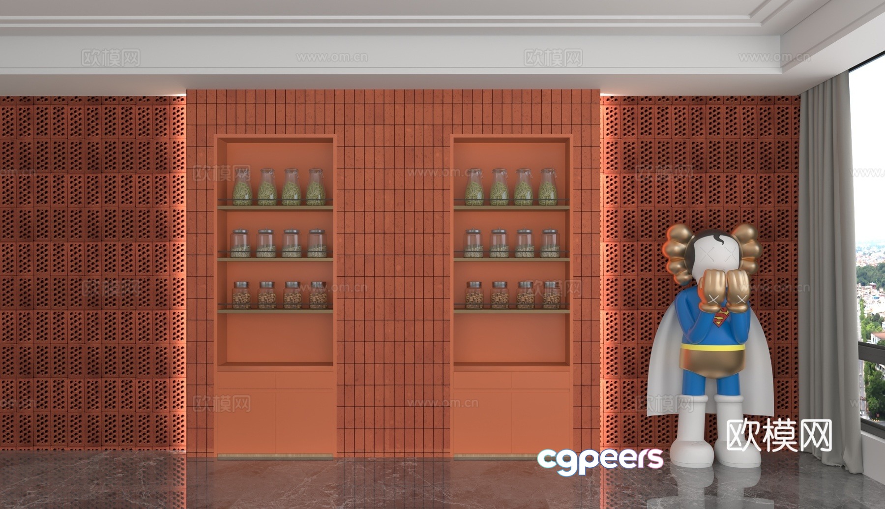 Modern background wall 3d model Modern background wall 3d model