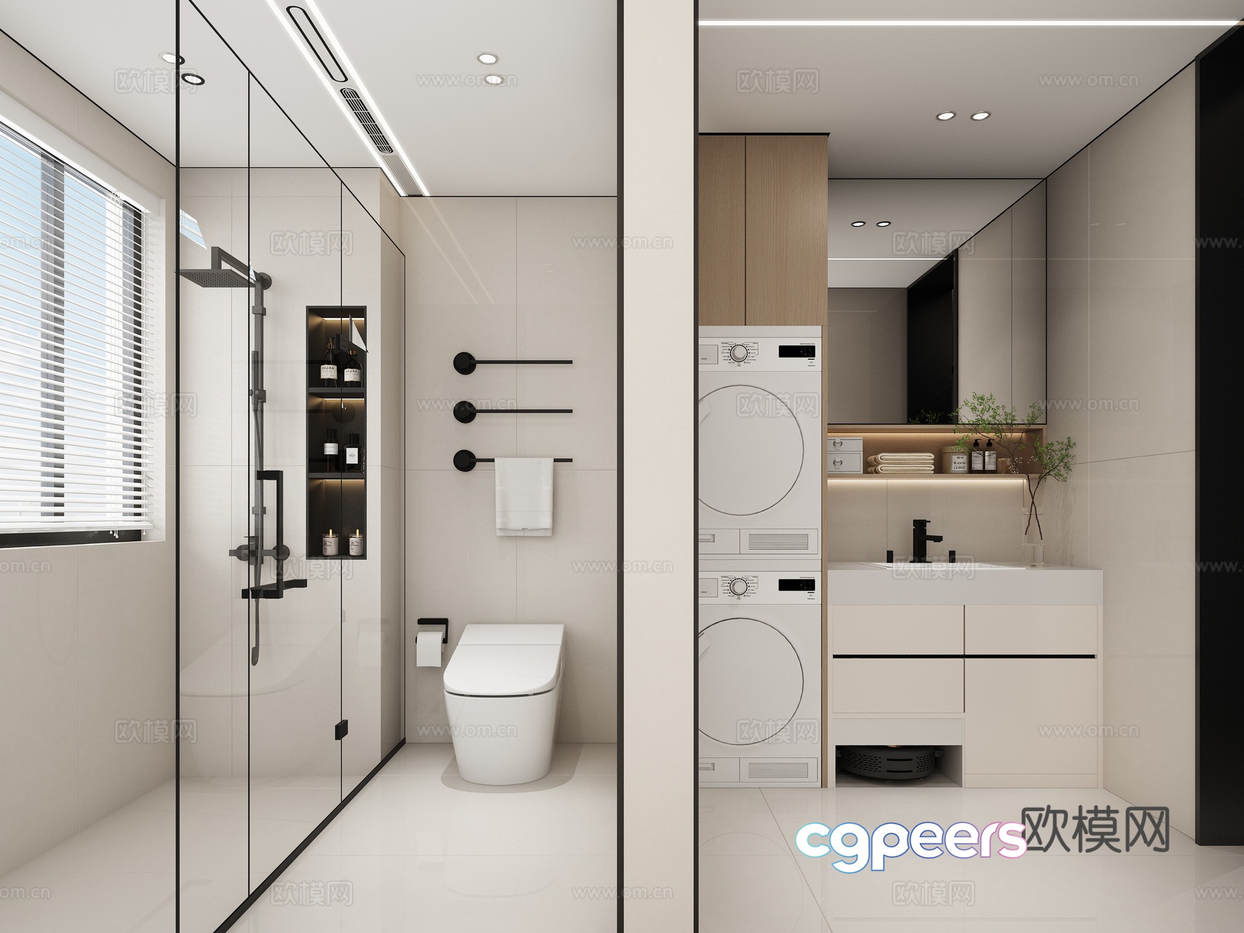 Modern bathroom 3d model Modern bathroom 3d model