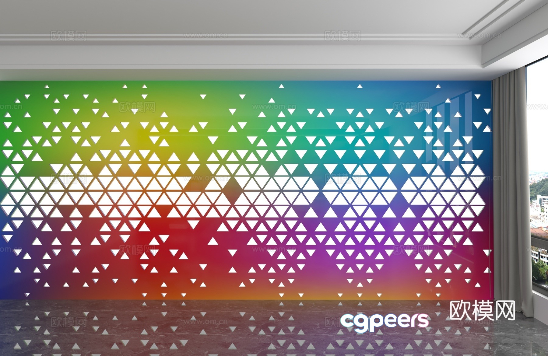 Modern background wall 3d model Modern background wall 3d model