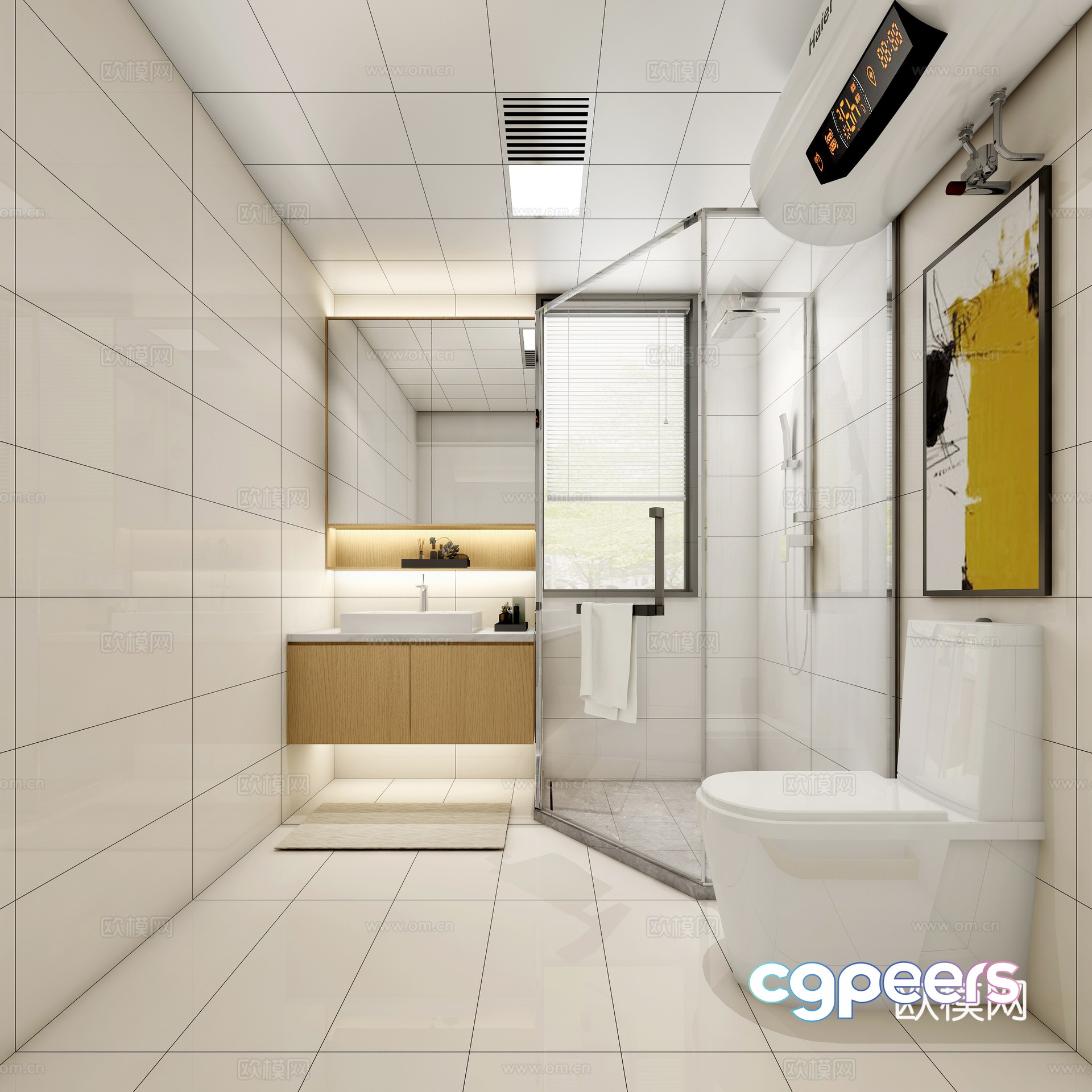 Modern bathroom 3d model Modern bathroom 3d model