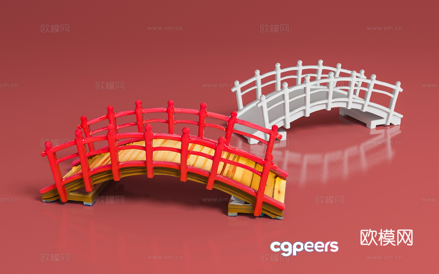 Chinese style bridge beautiful and Chen decoration check-in photography group photo ancient style photo IP field 3D model Chinese style bridge beautiful and Chen decoration check-in photography group photo ancient style photo IP field 3D model
