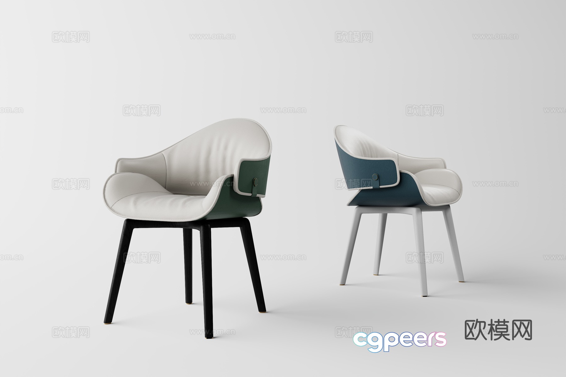 Modern light luxury single chair 3d model Modern light luxury single chair 3d model