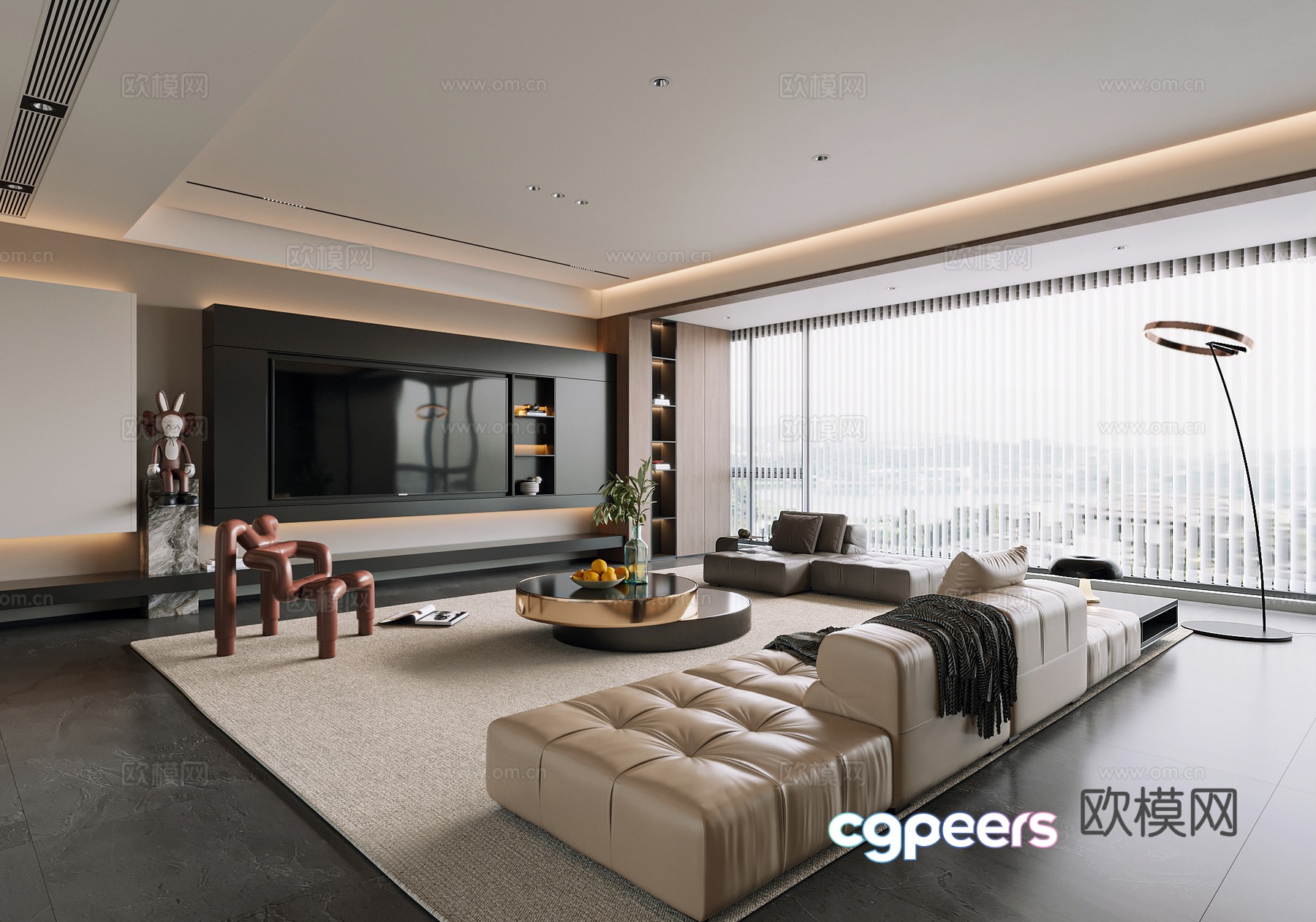 Modern living room 3d model Modern living room 3d model