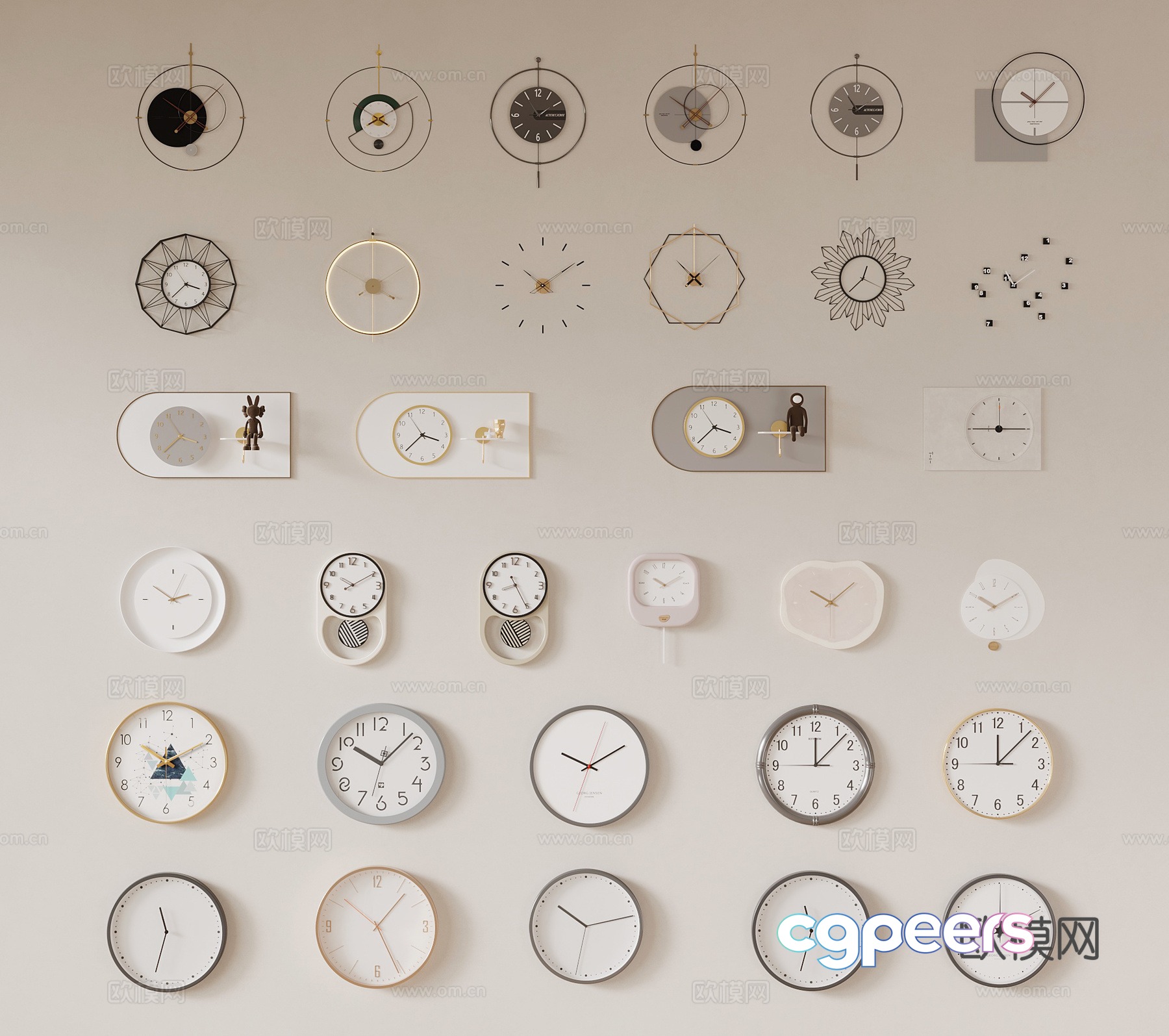 Modern watch 3d model Modern watch 3d model