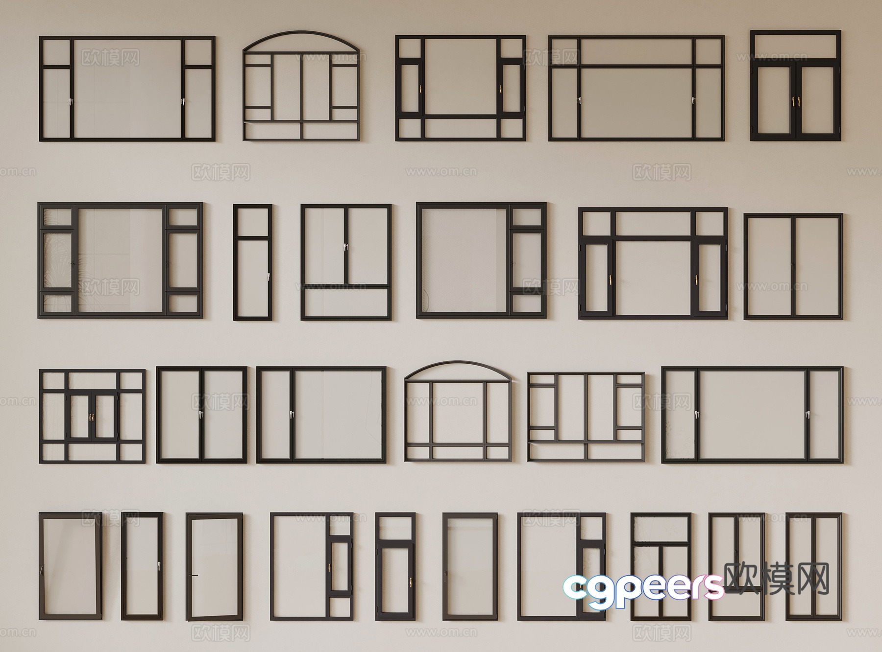 Modern window 3d model Modern window 3d model