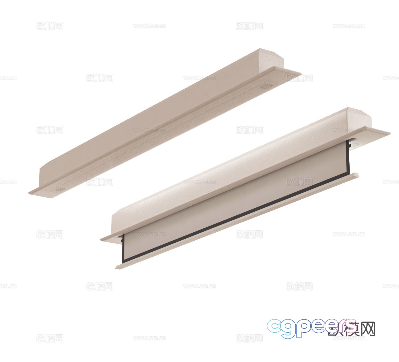 Projection screen electric curtain 3d model Projection screen electric curtain 3d model
