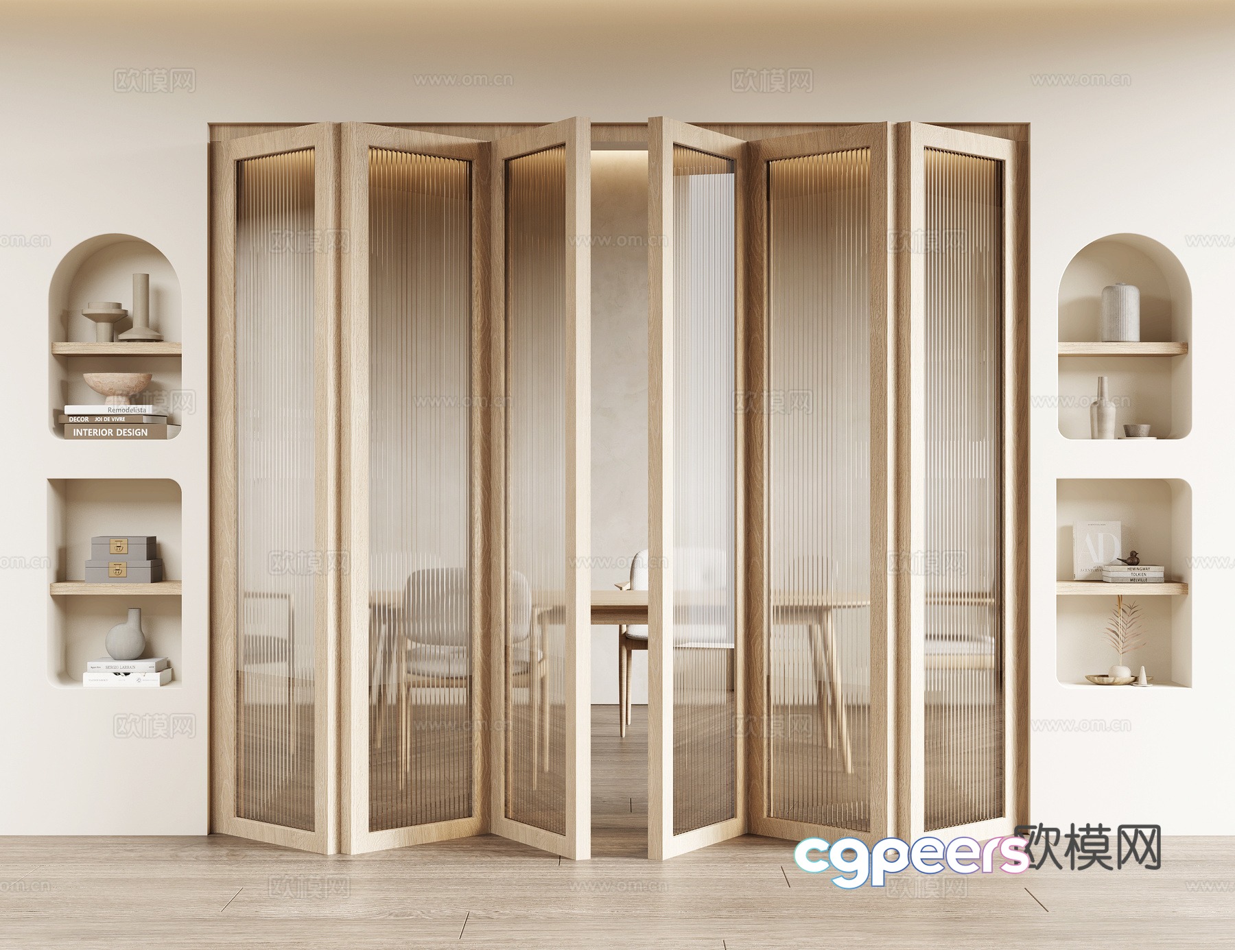 Nordic folding door 3D model Nordic folding door 3D model