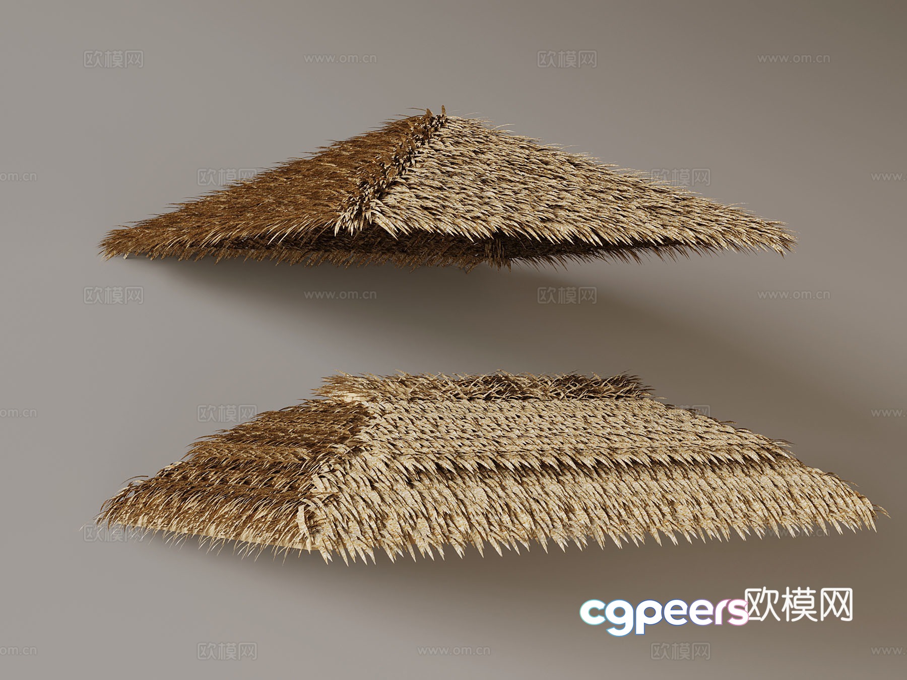 Modern thatched eaves Square eaves 3D model Modern thatched eaves Square eaves 3D model