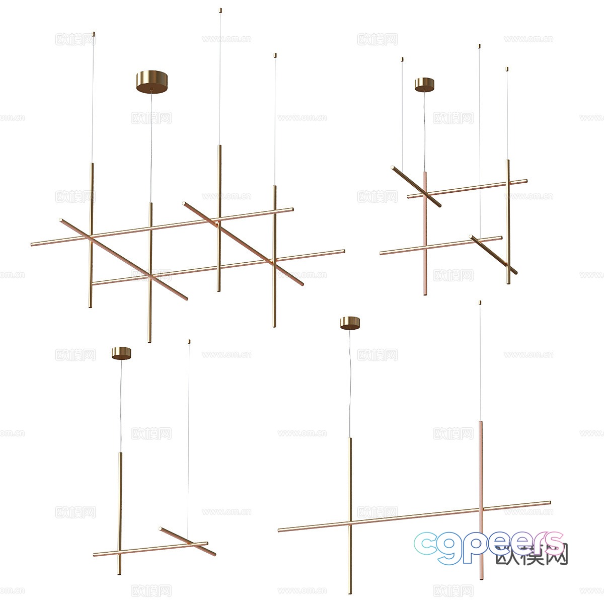 Modern light luxury minimalist Flos Coordinates suspension chandelier 3d model Modern light luxury minimalist Flos Coordinates suspension chandelier 3d model