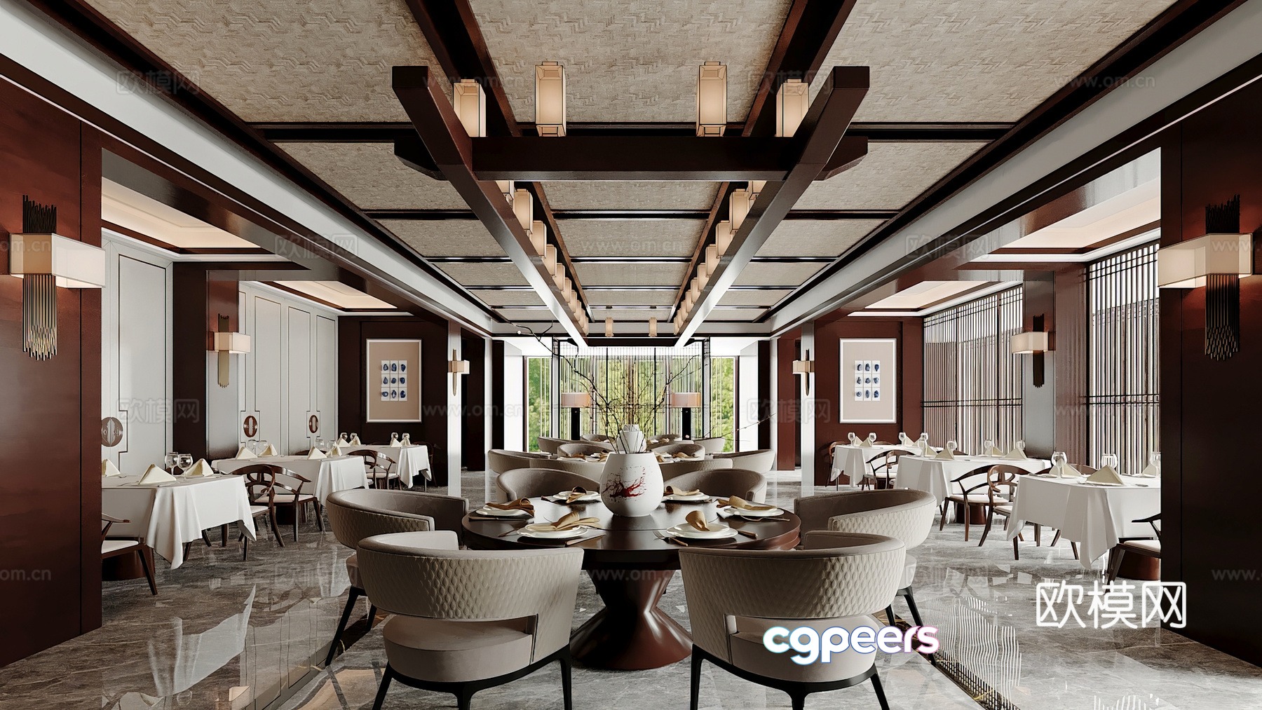 New Chinese restaurant 3D model New Chinese restaurant 3D model