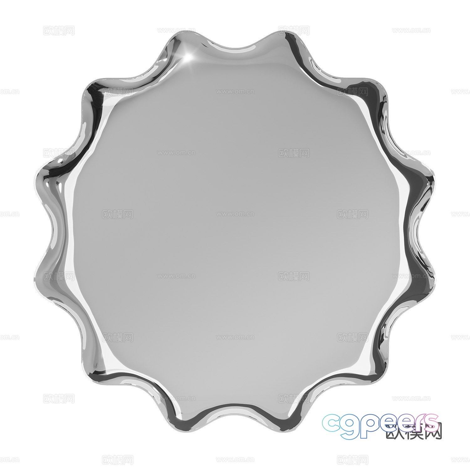 Modern minimalist stainless steel decorative mirror 3d model Modern minimalist stainless steel decorative mirror 3d model