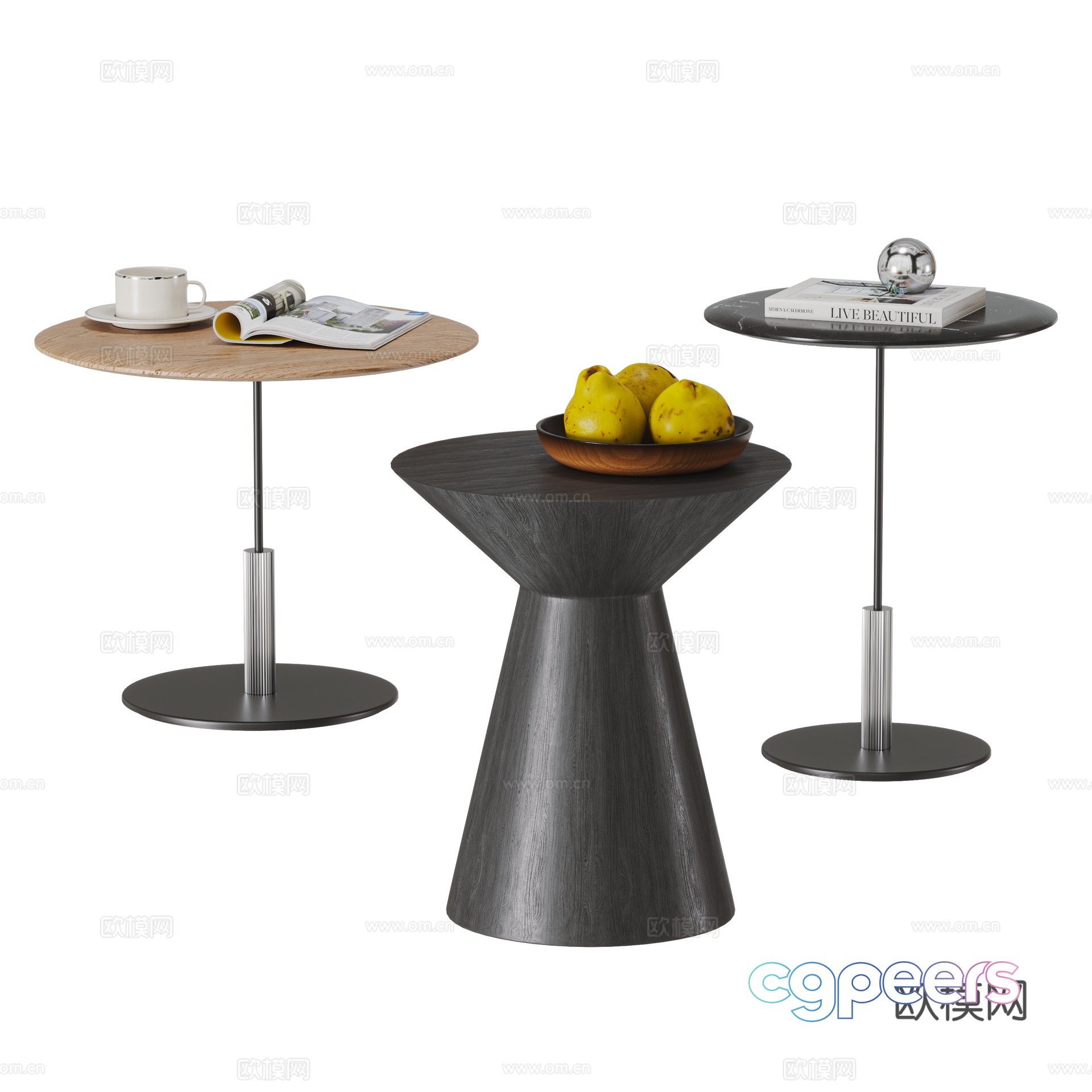 Modern side combination 3D model Modern side combination 3D model